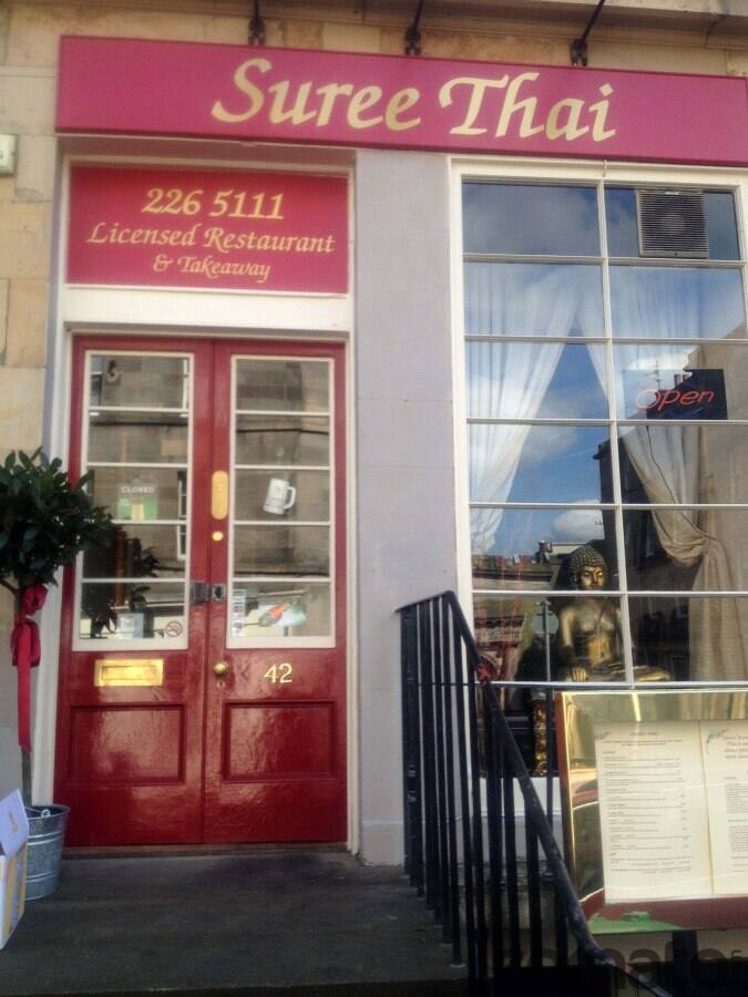 Menu of Suree Thai, St. Stephen Street, Stockbridge, Edinburgh