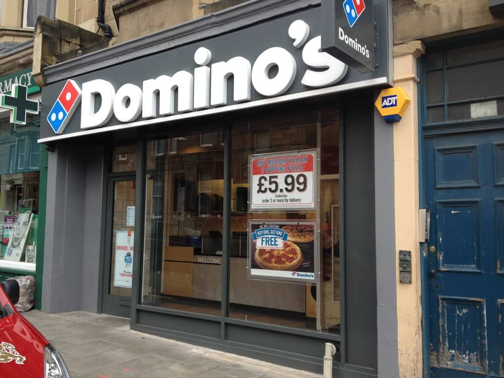 Menu of Domino's Pizza, Morningside, Edinburgh