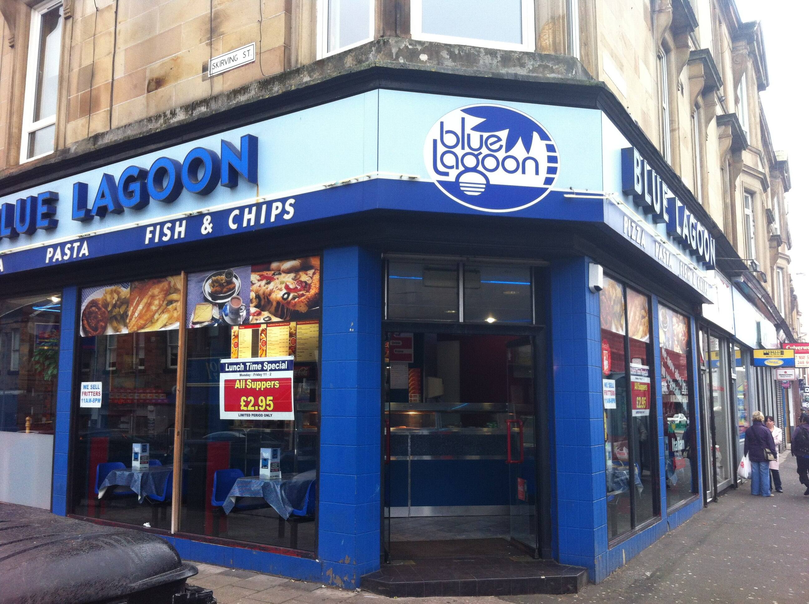 Blue Lagoon Menu, Menu for Blue Lagoon, Shawlands, Glasgow