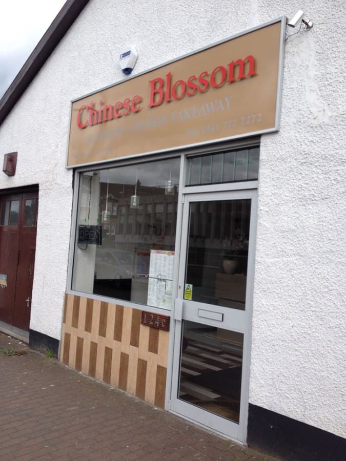 Chinese Blossom Menu, Menu for Chinese Blossom, Glasgow