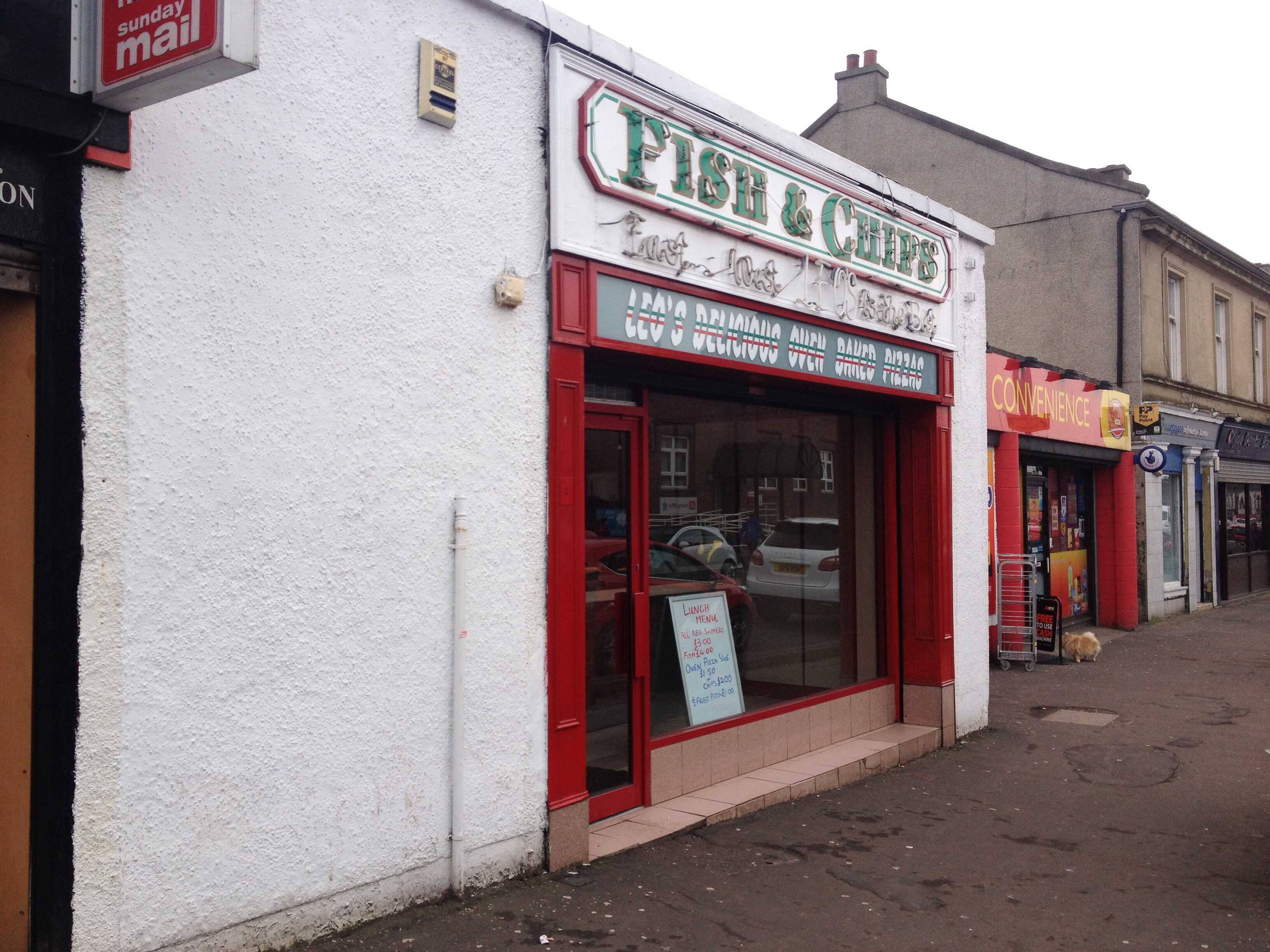 Menu of Leo's, Main Street, Baillieston, Glasgow