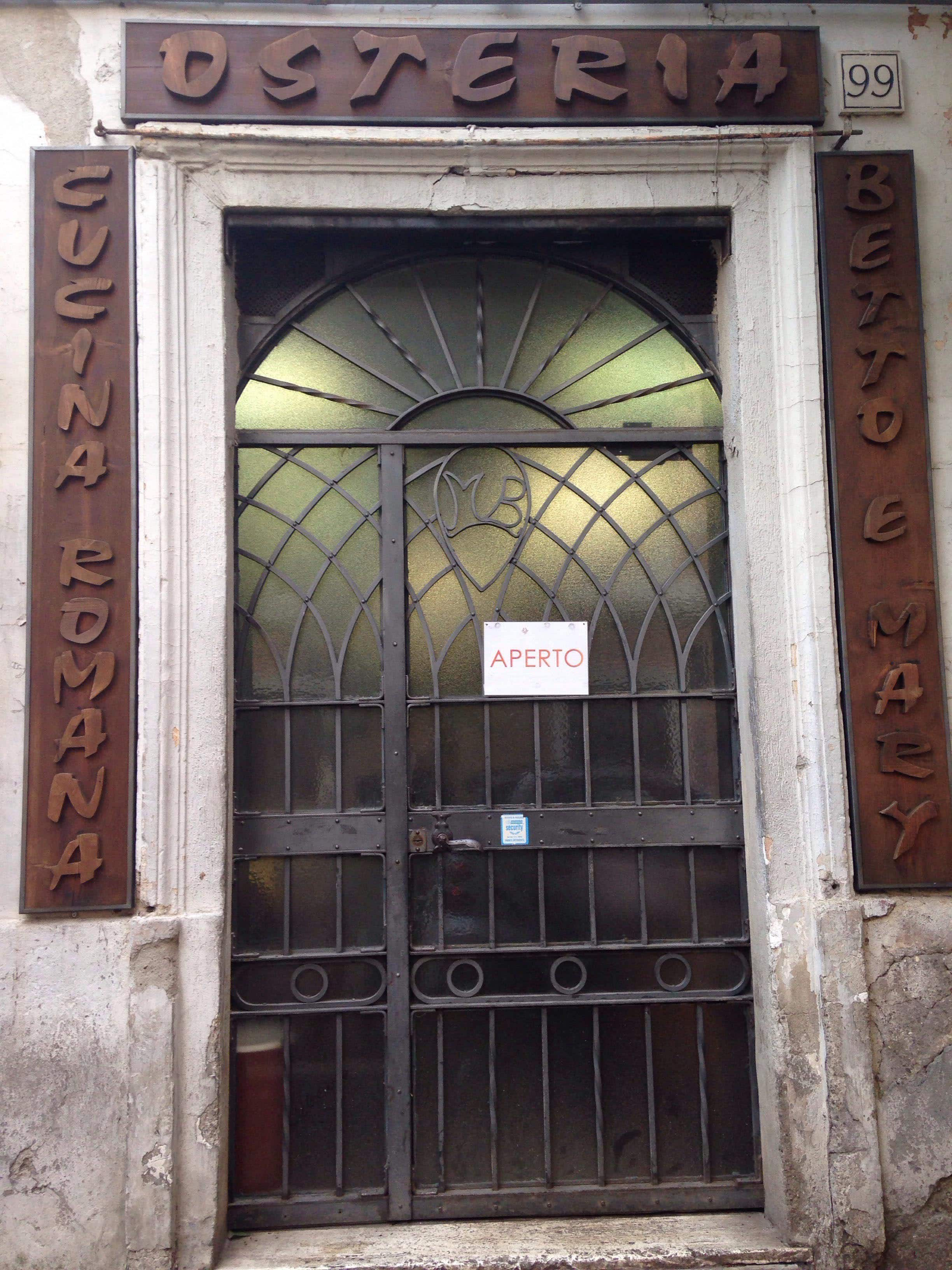 Menu of Betto e Mary, Pigneto, Roma