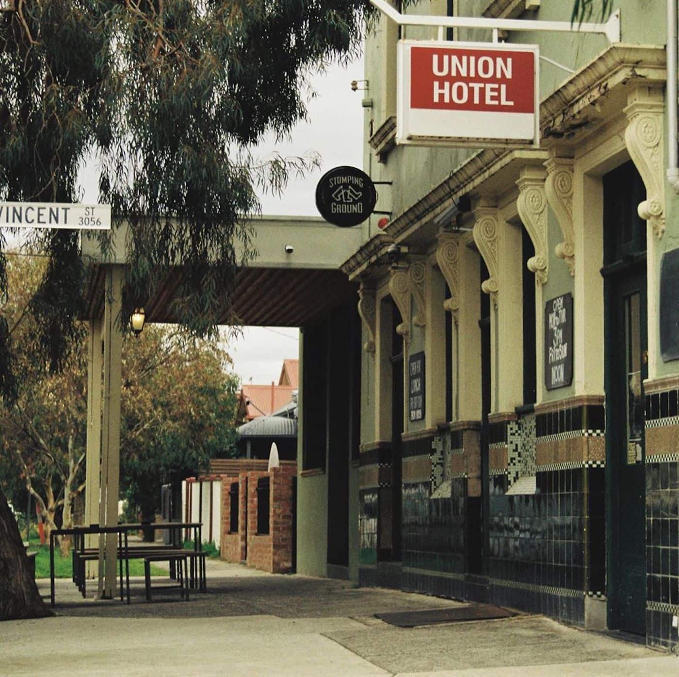 Menu of The Union Hotel, Brunswick, Melbourne