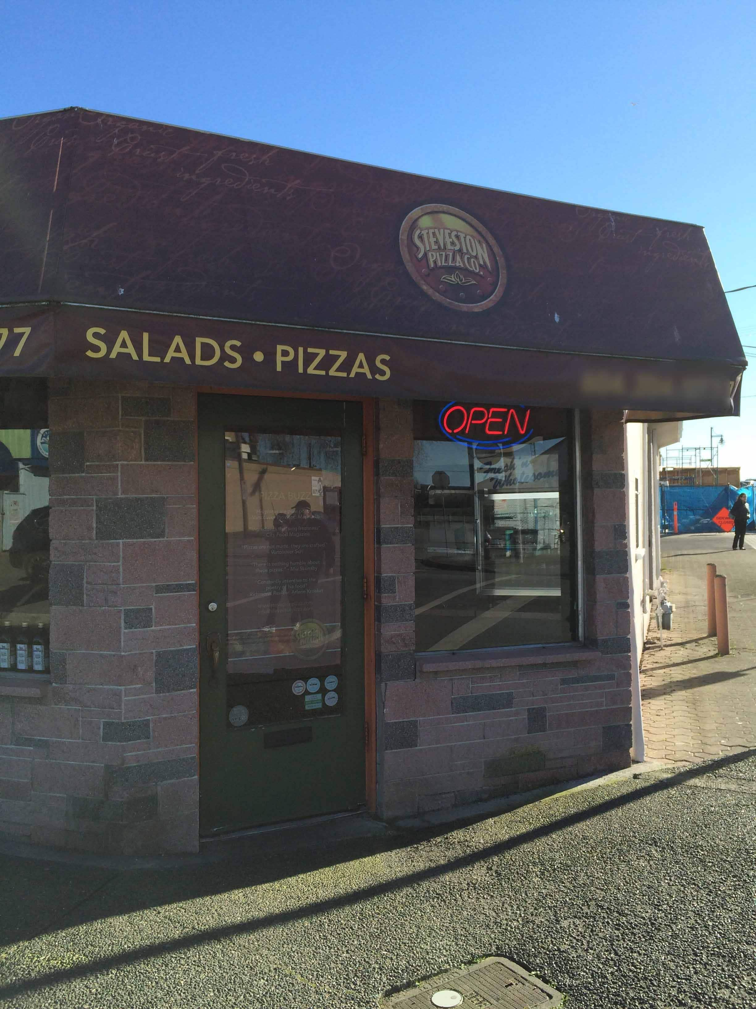 Menu of Steveston Pizza Co., Steveston, Richmond