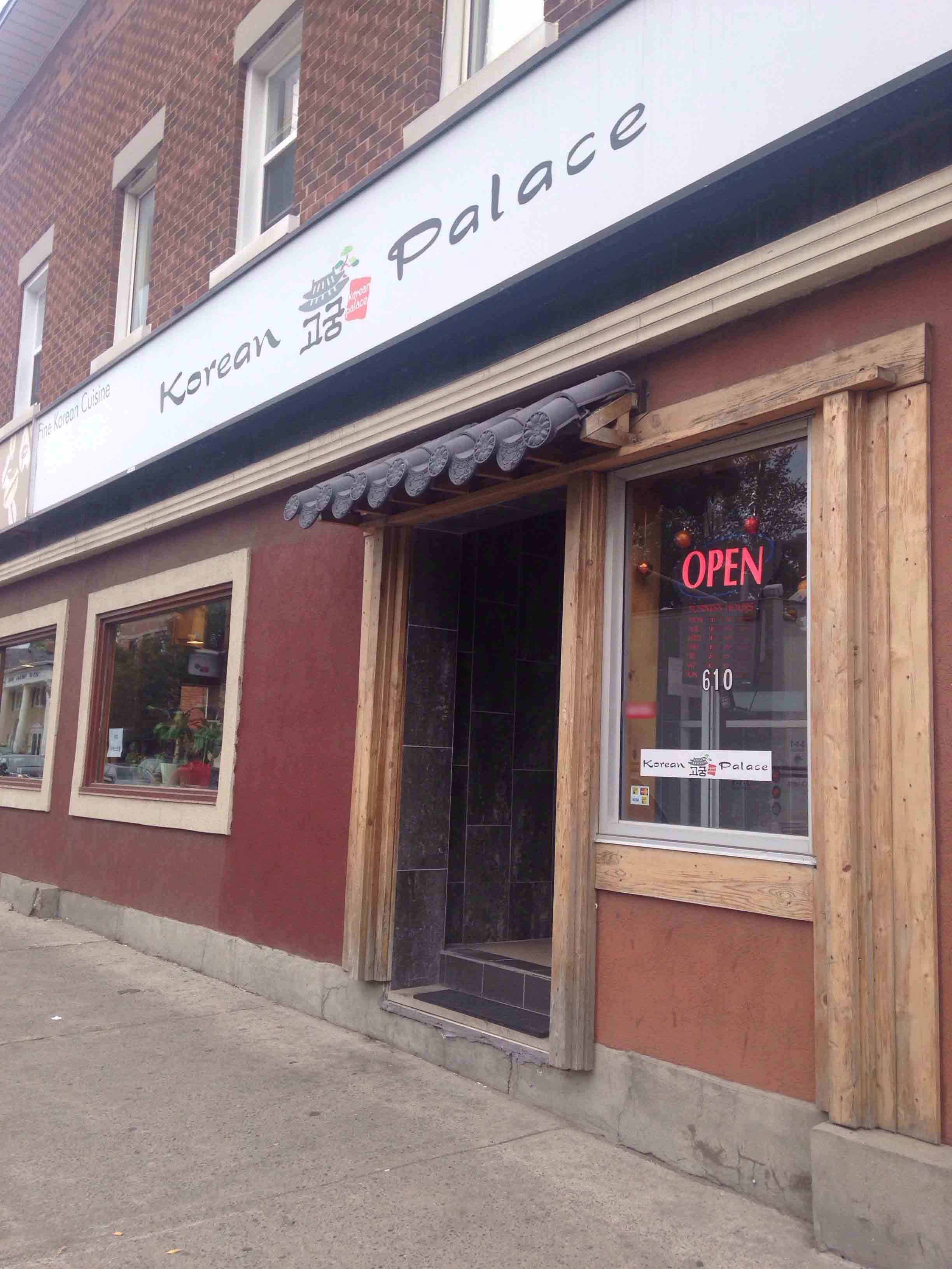 Menu of Korean Palace, Centretown, Ottawa