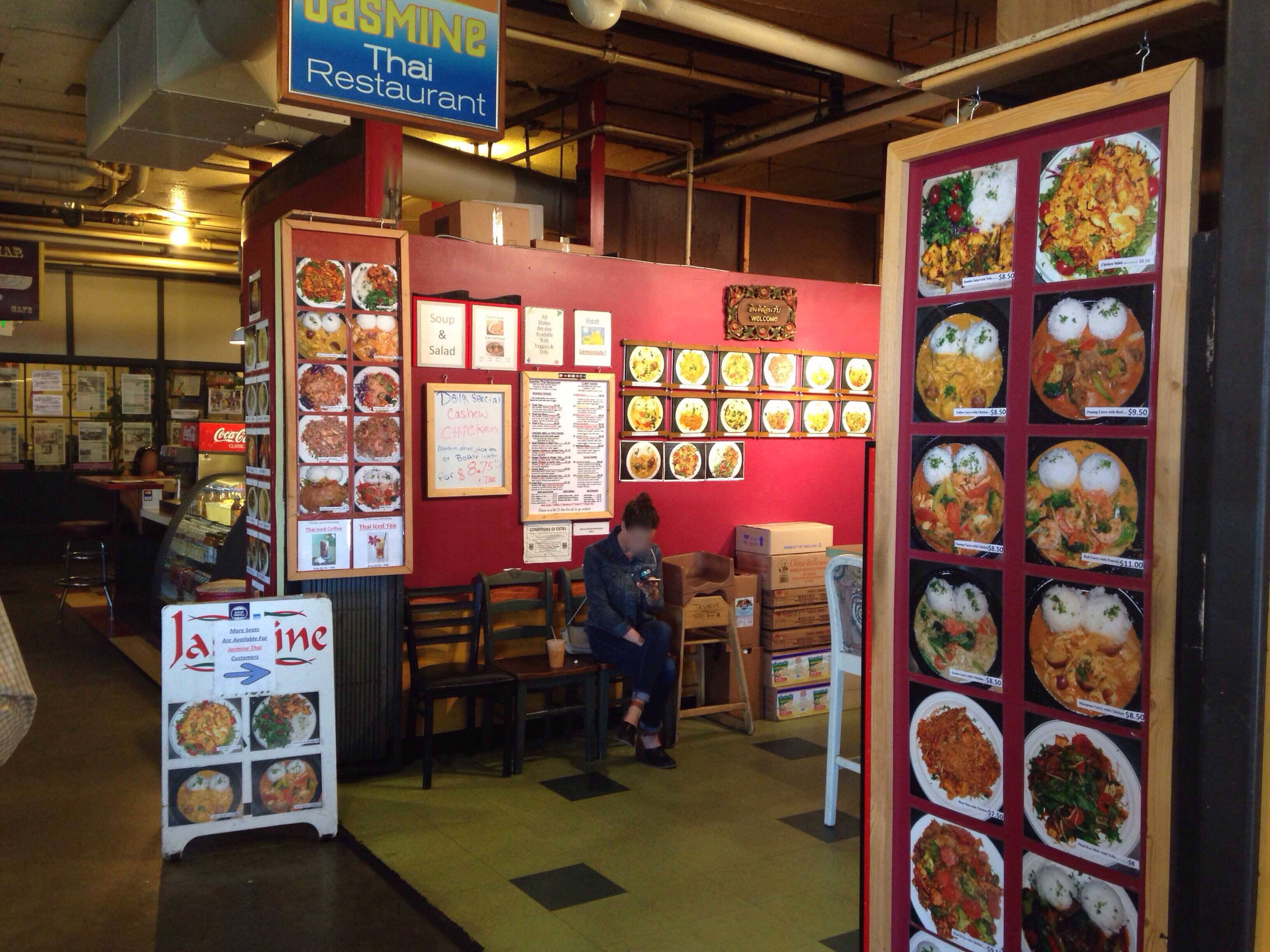 Menu of Jasmine Thai, Downtown, Seattle