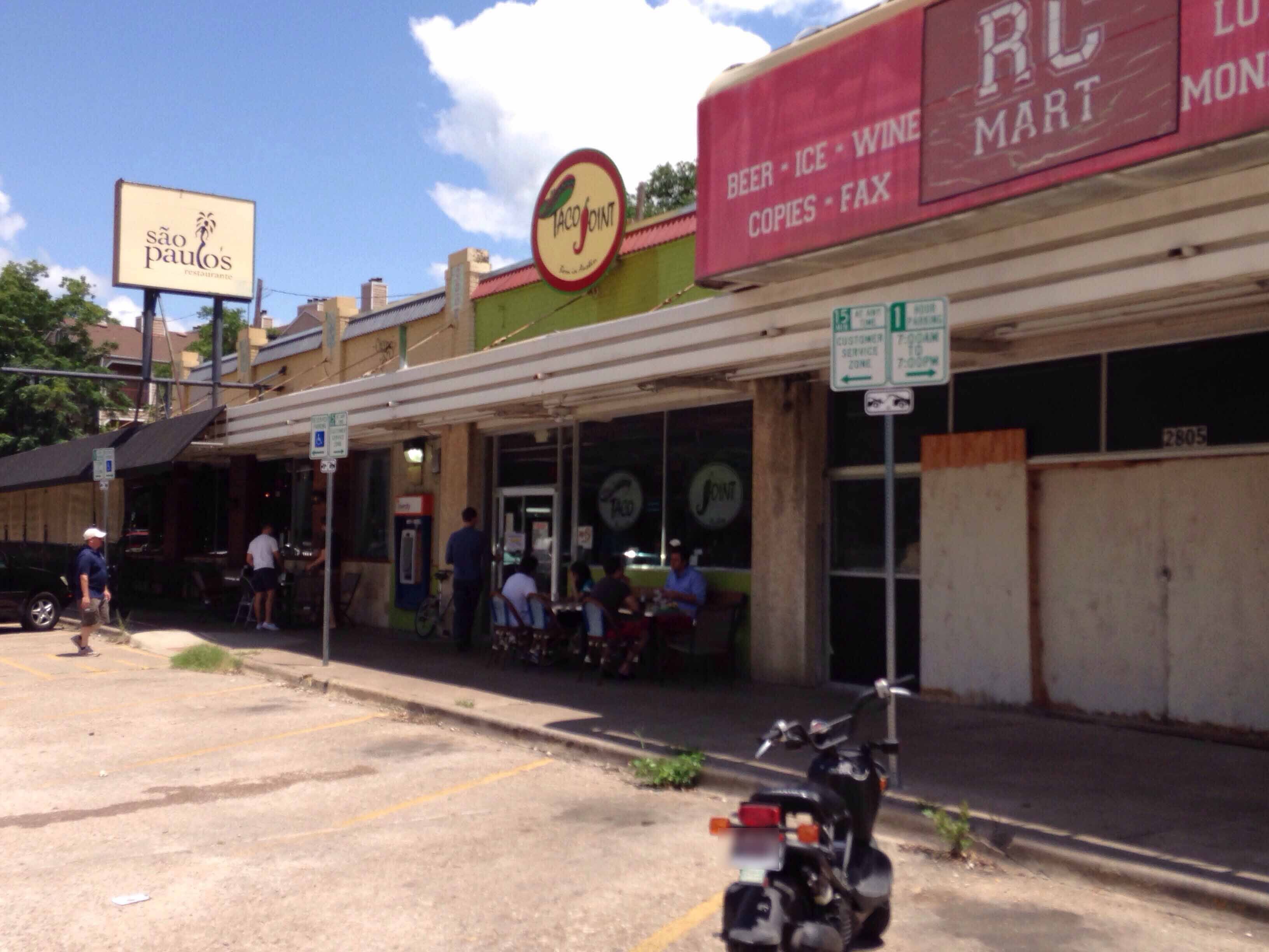 Taco Joint Menu, Menu for Taco Joint, University of Texas, Austin