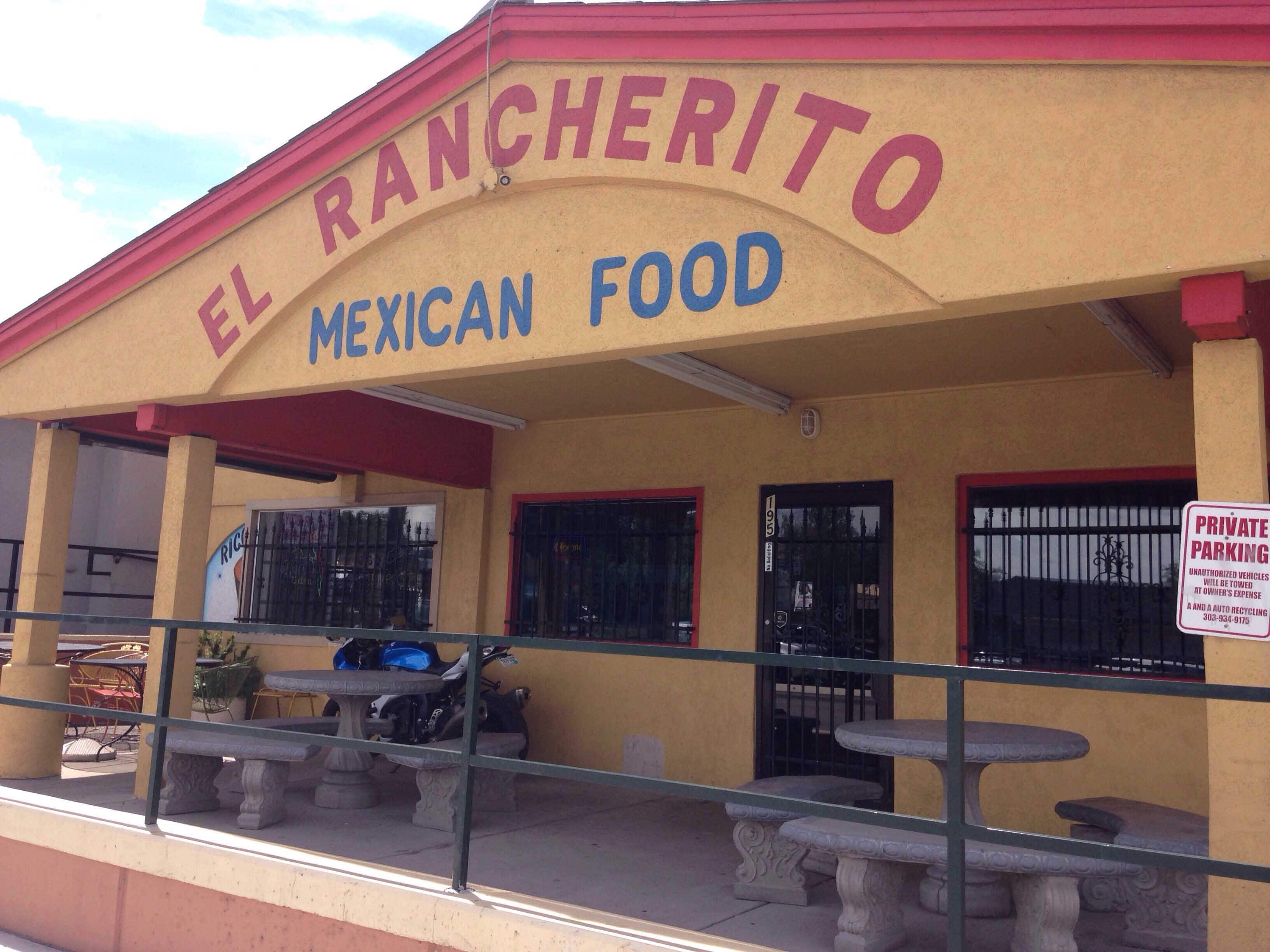 Menu Of El Rancherito, Barnum, Denver