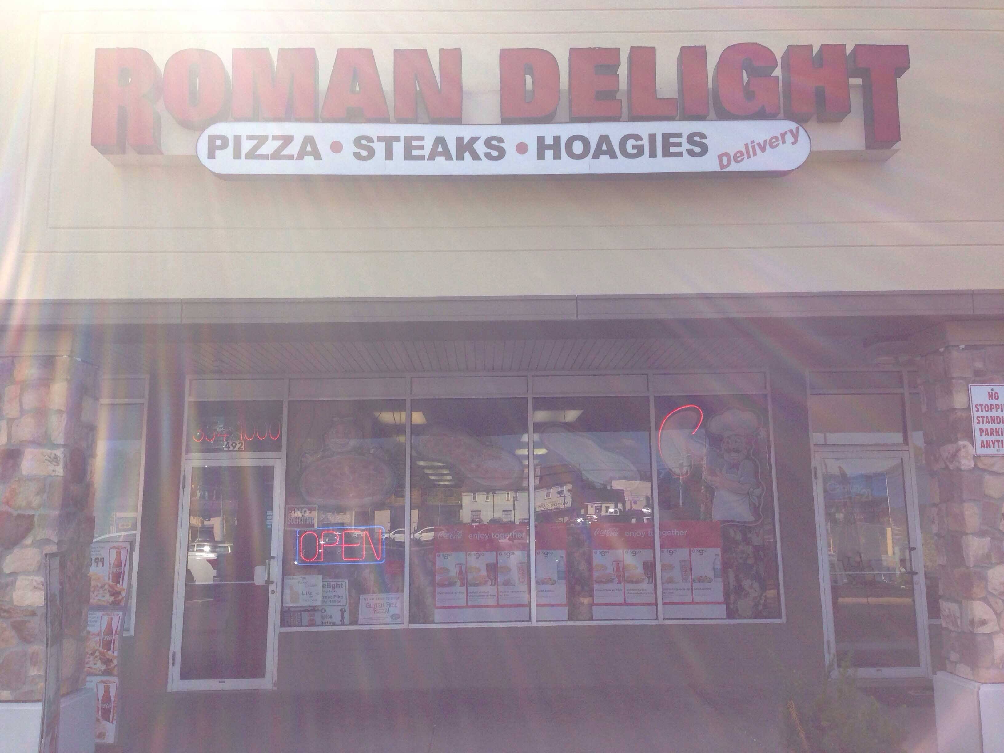 Menu of Roman Delight, Southampton, Bucks County