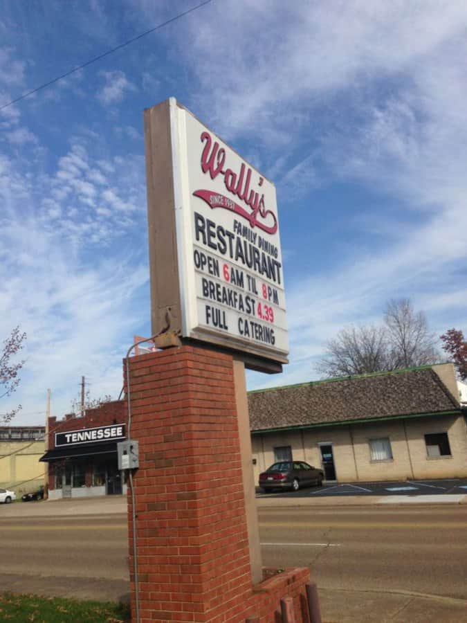 Wally's Restaurant Menu, Menu for Wally's Restaurant, Chattanooga