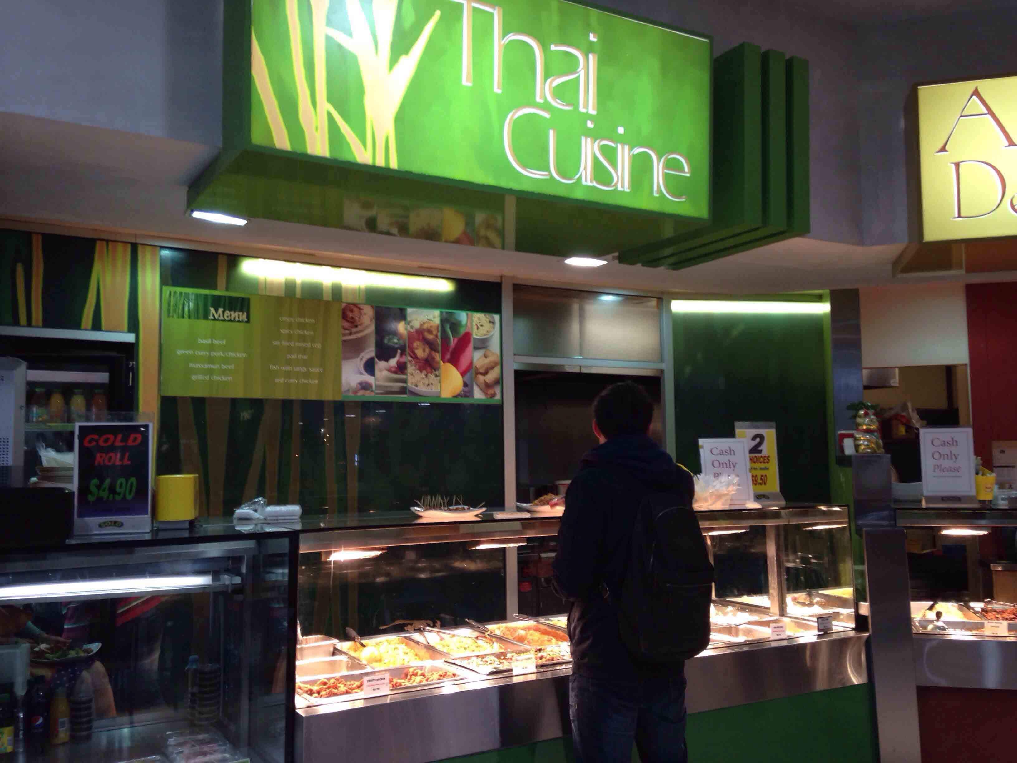 Menu of Thai Cuisine, City Centre, Adelaide