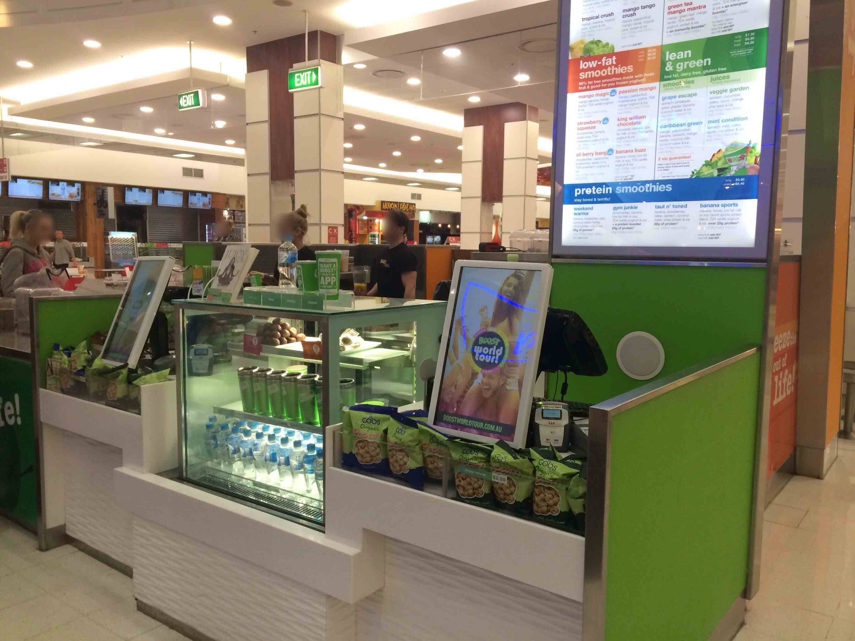 Menu of Boost Juice, City Centre, Adelaide