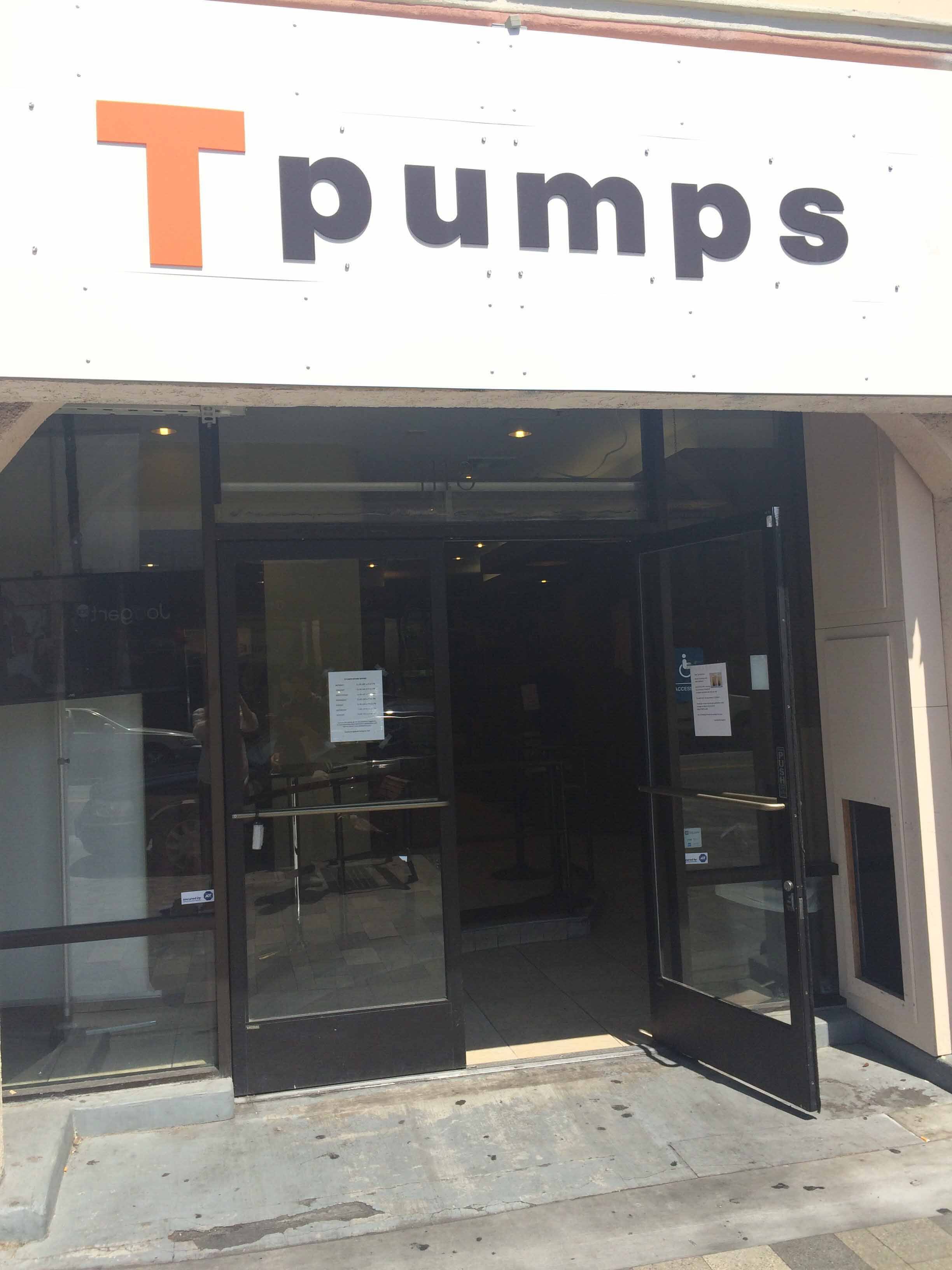 Menu of Tpumps, Burlingame, Burlingame