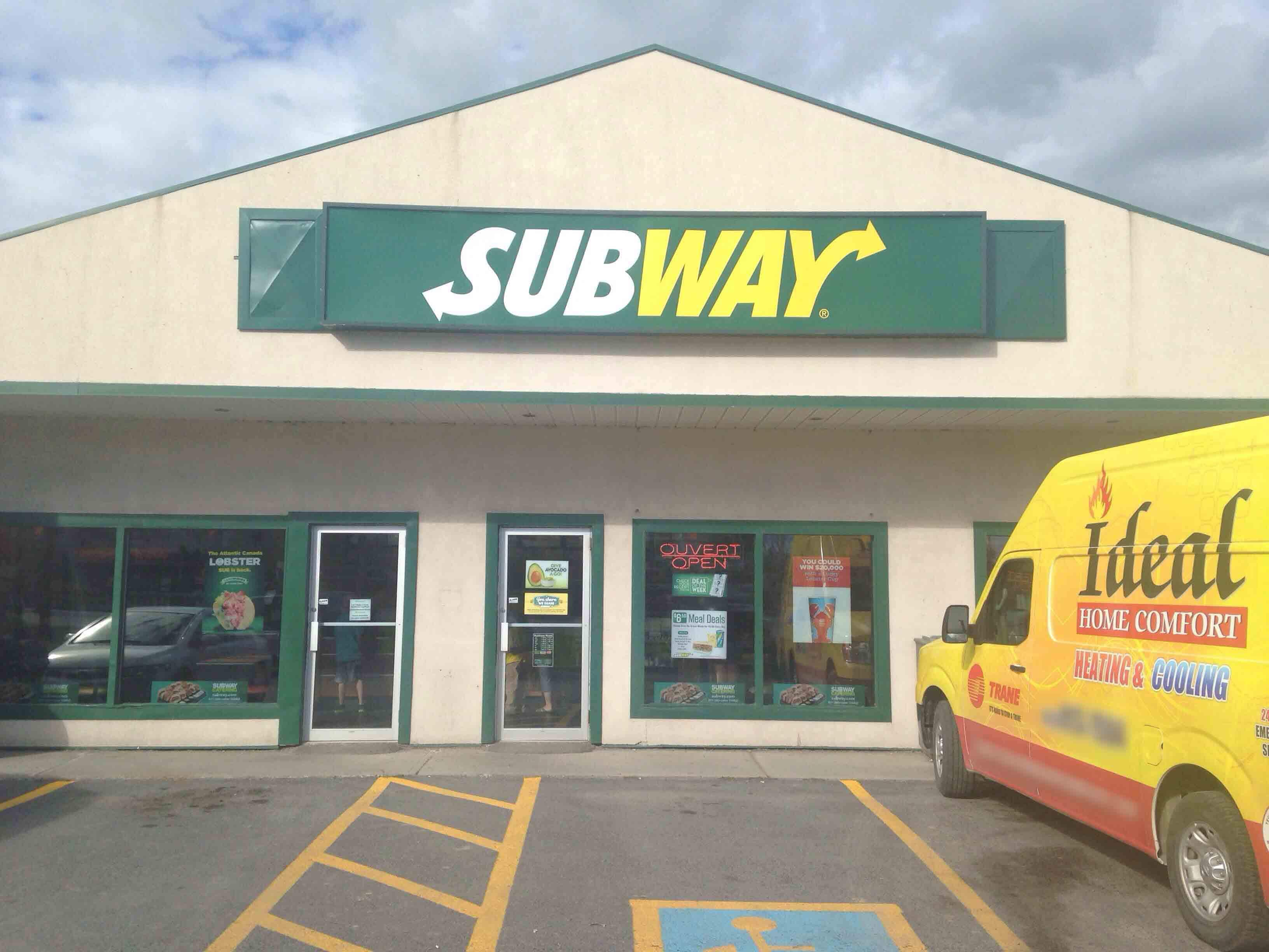 Subway Menu, Menu for Subway, Embrun, Ottawa