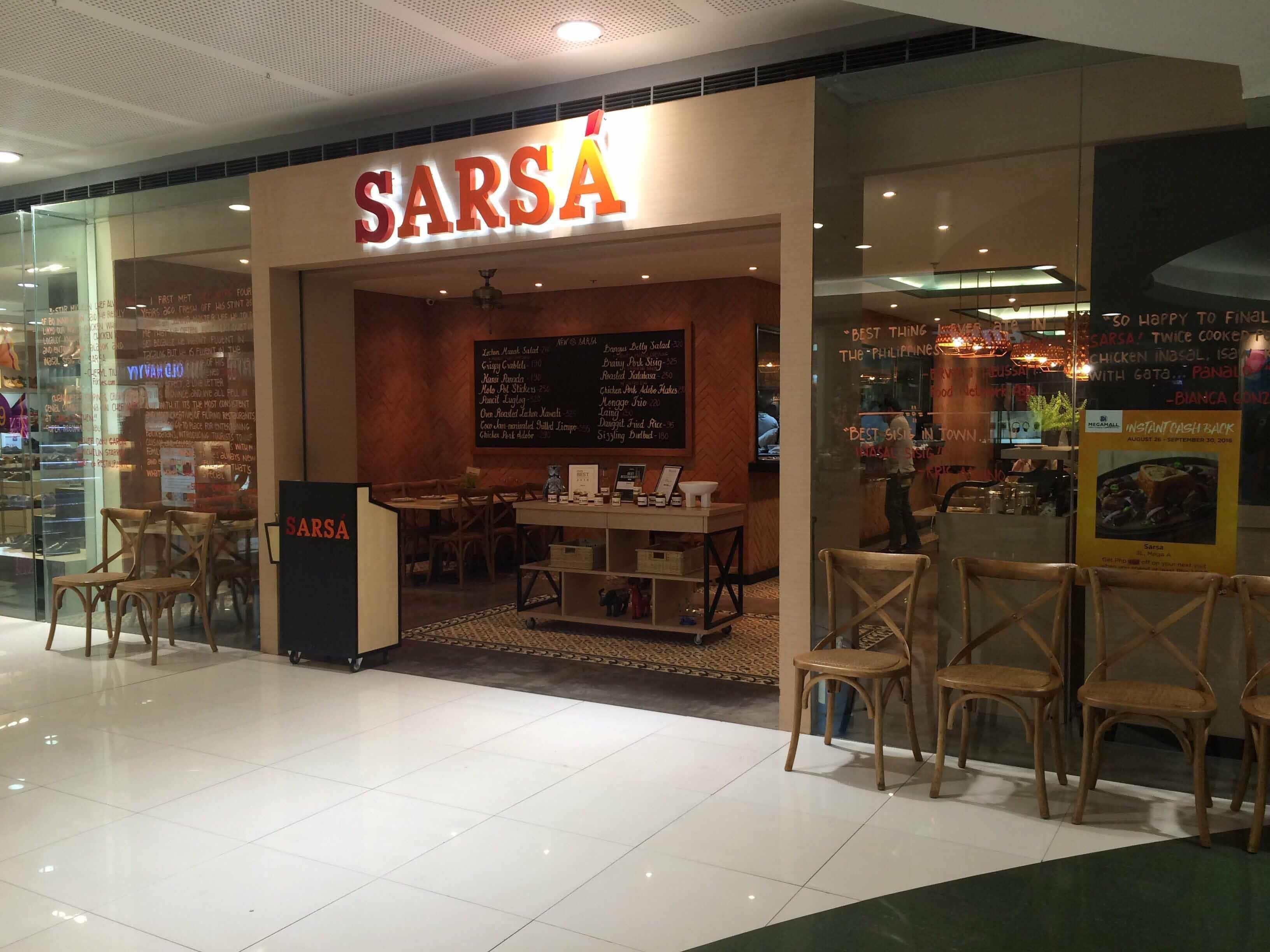 sarsa kitchen bar menu