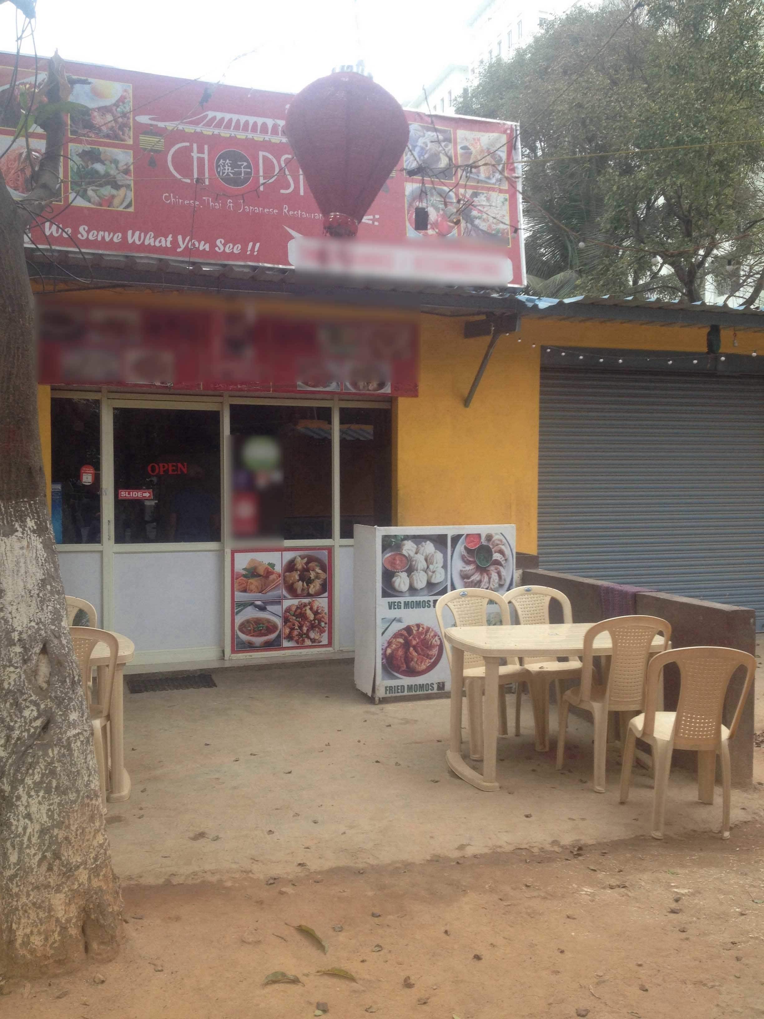 Menu of Chopsticks, Whitefield, Bangalore