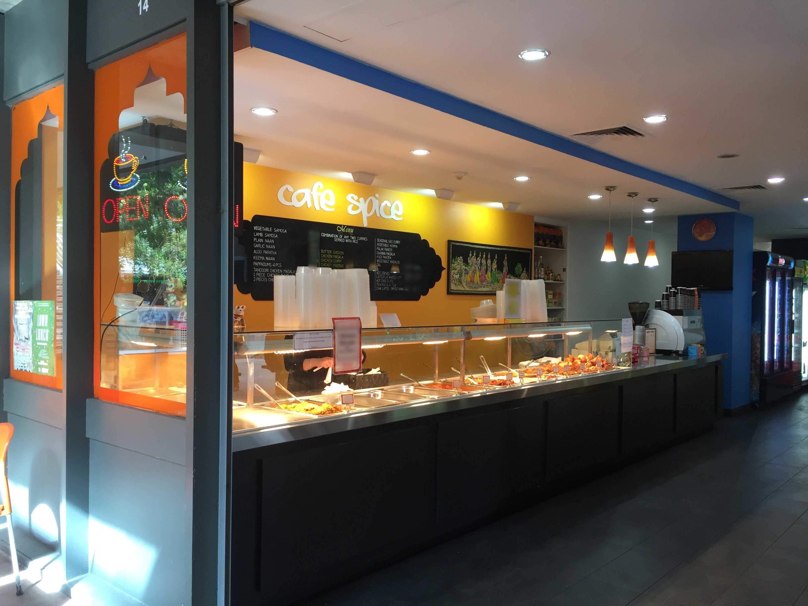 Menu of Cafe Spice, Bundoora, Melbourne