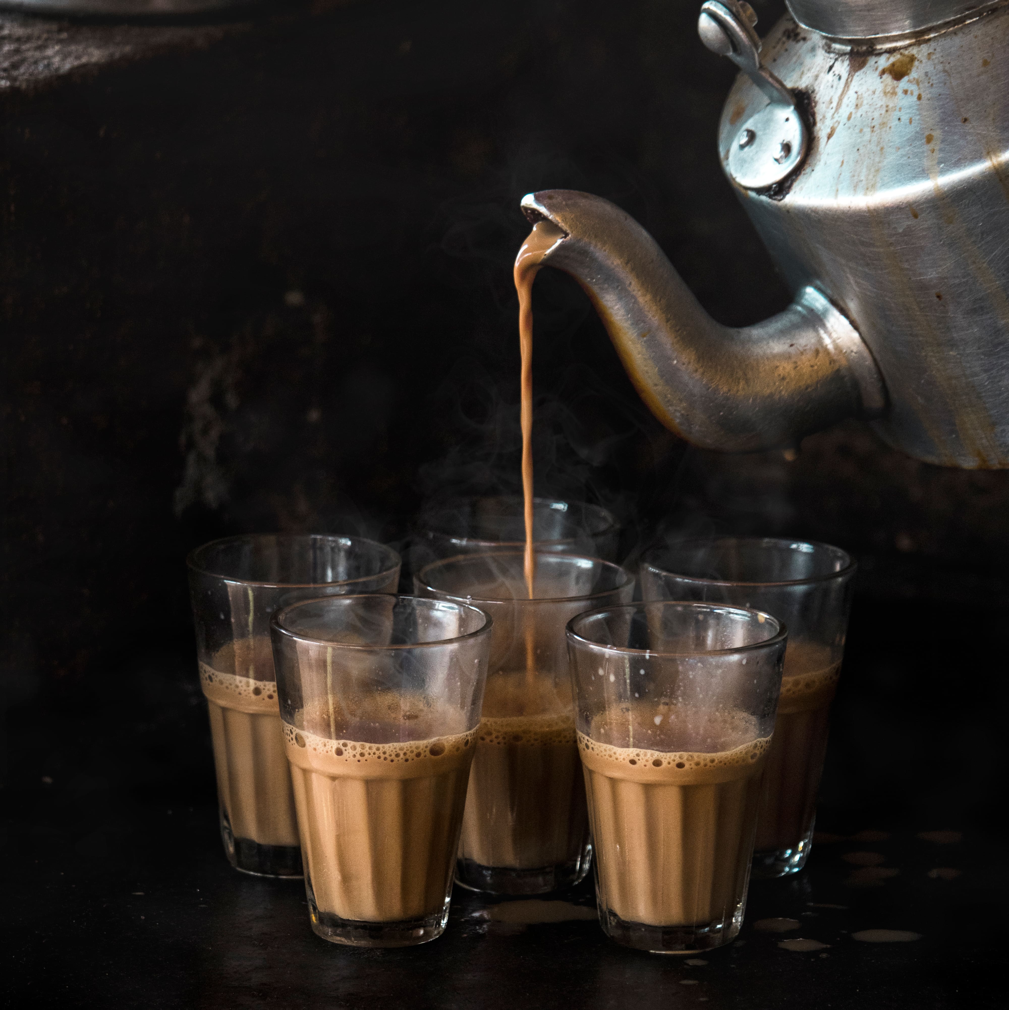 Glass of chai tea Stock Photo  Alamy