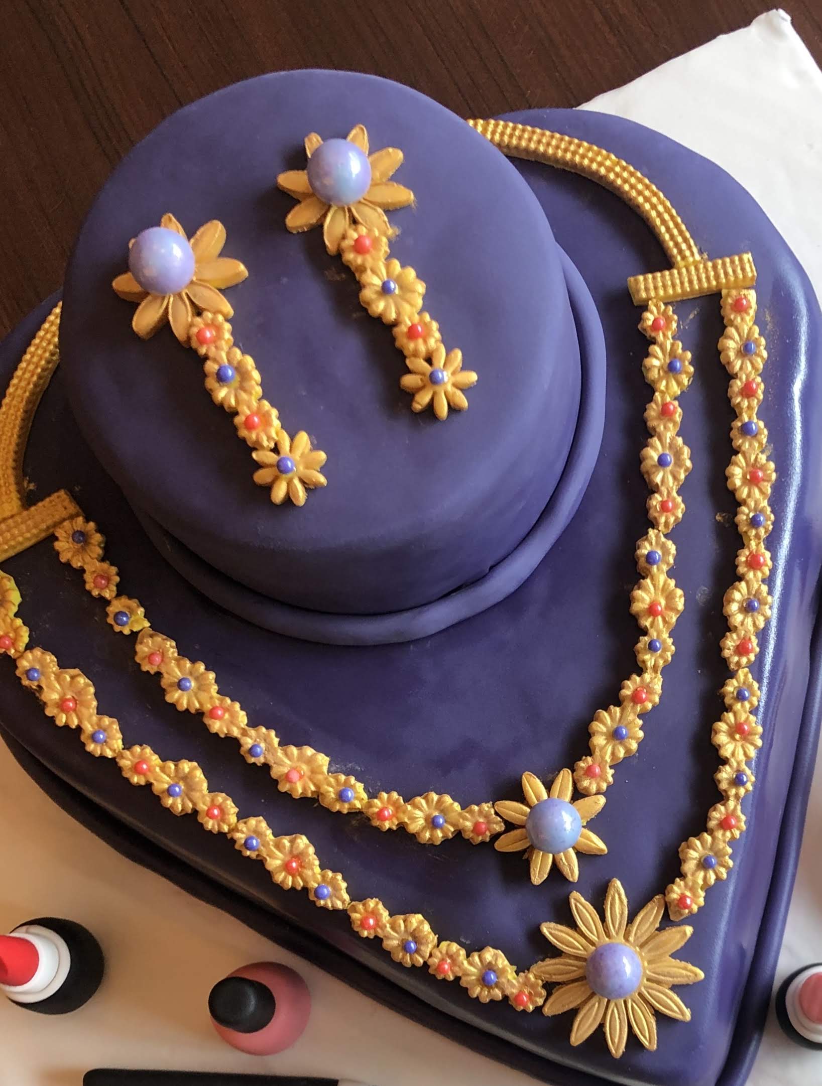 Custom Cake with Edible Jewelry