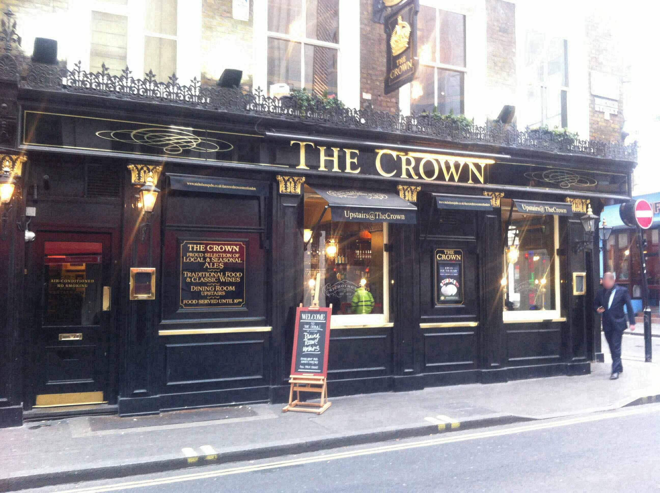 Menu of The Crown, Brewer Street, Soho, London