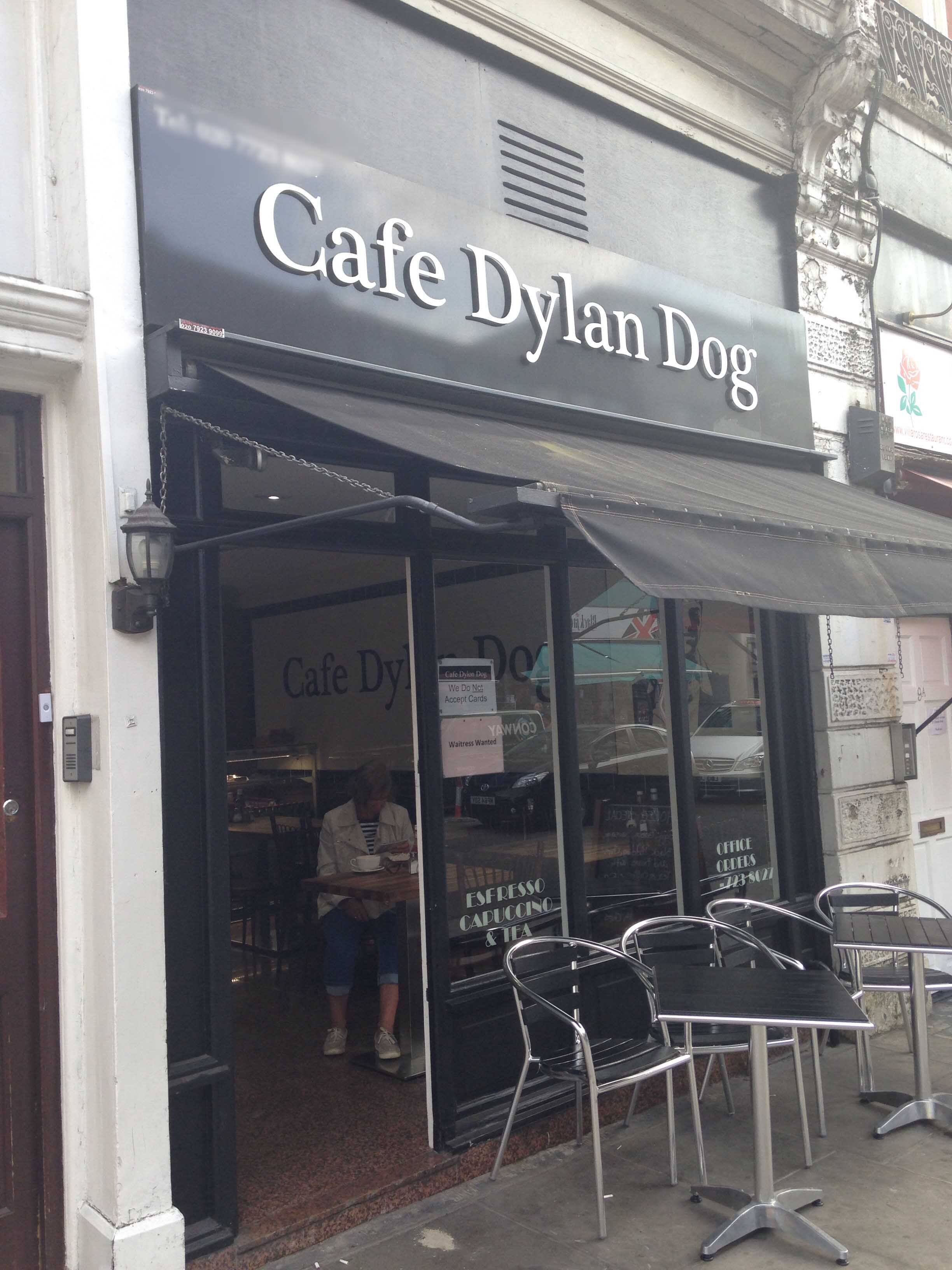 Menu of Cafe Dylan Dog, Paddington, London