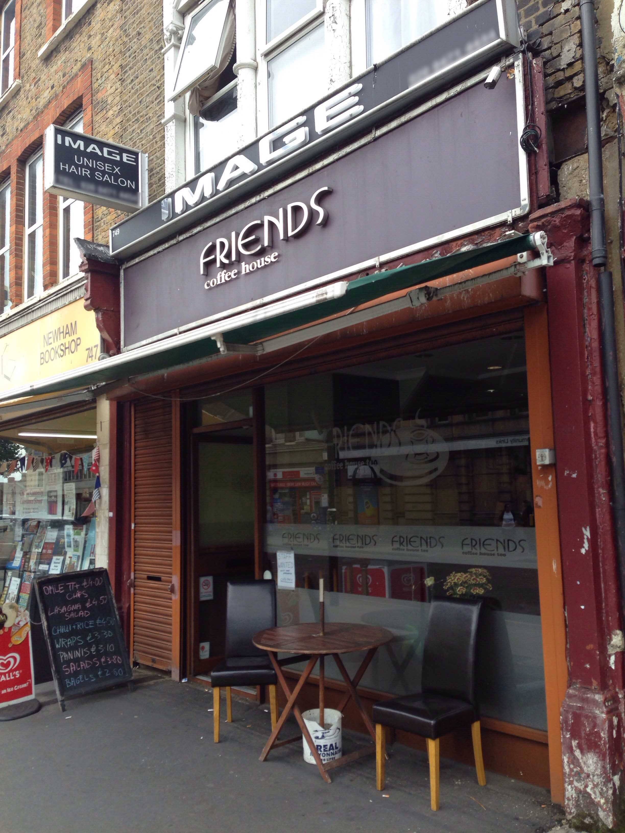 Menu of Friends Coffee House, Upton Park, London