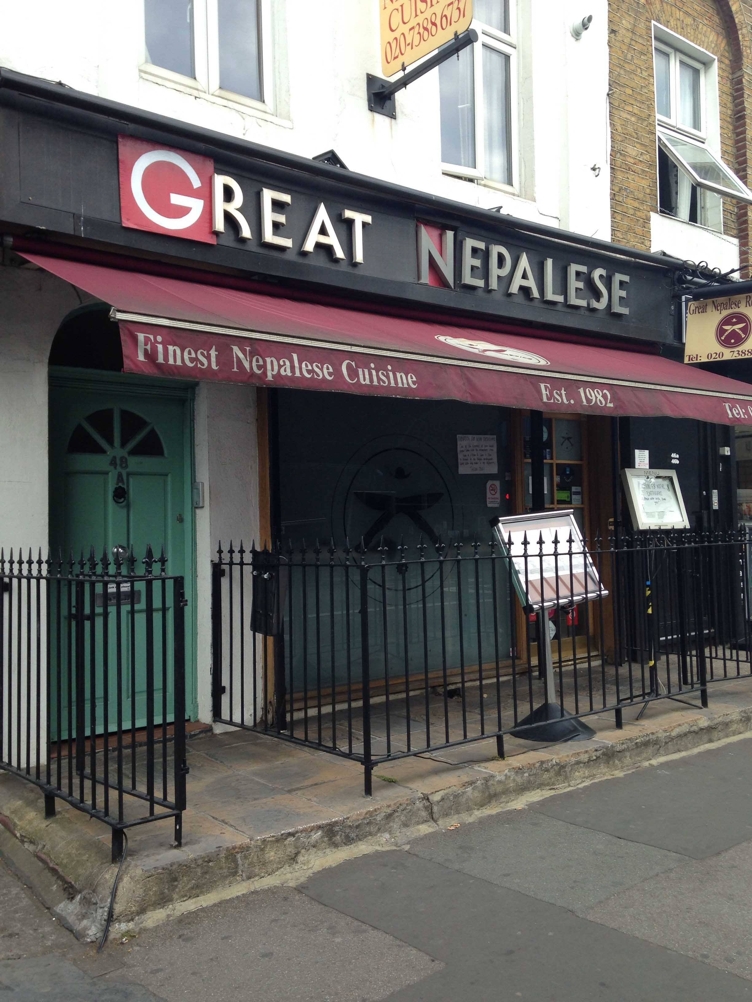 Great Nepalese Restaurant Menu