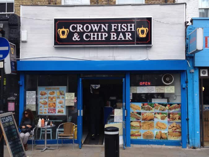 Crown Fish and Chip Bar Menu, Menu for Crown Fish and Chip Bar, Angel