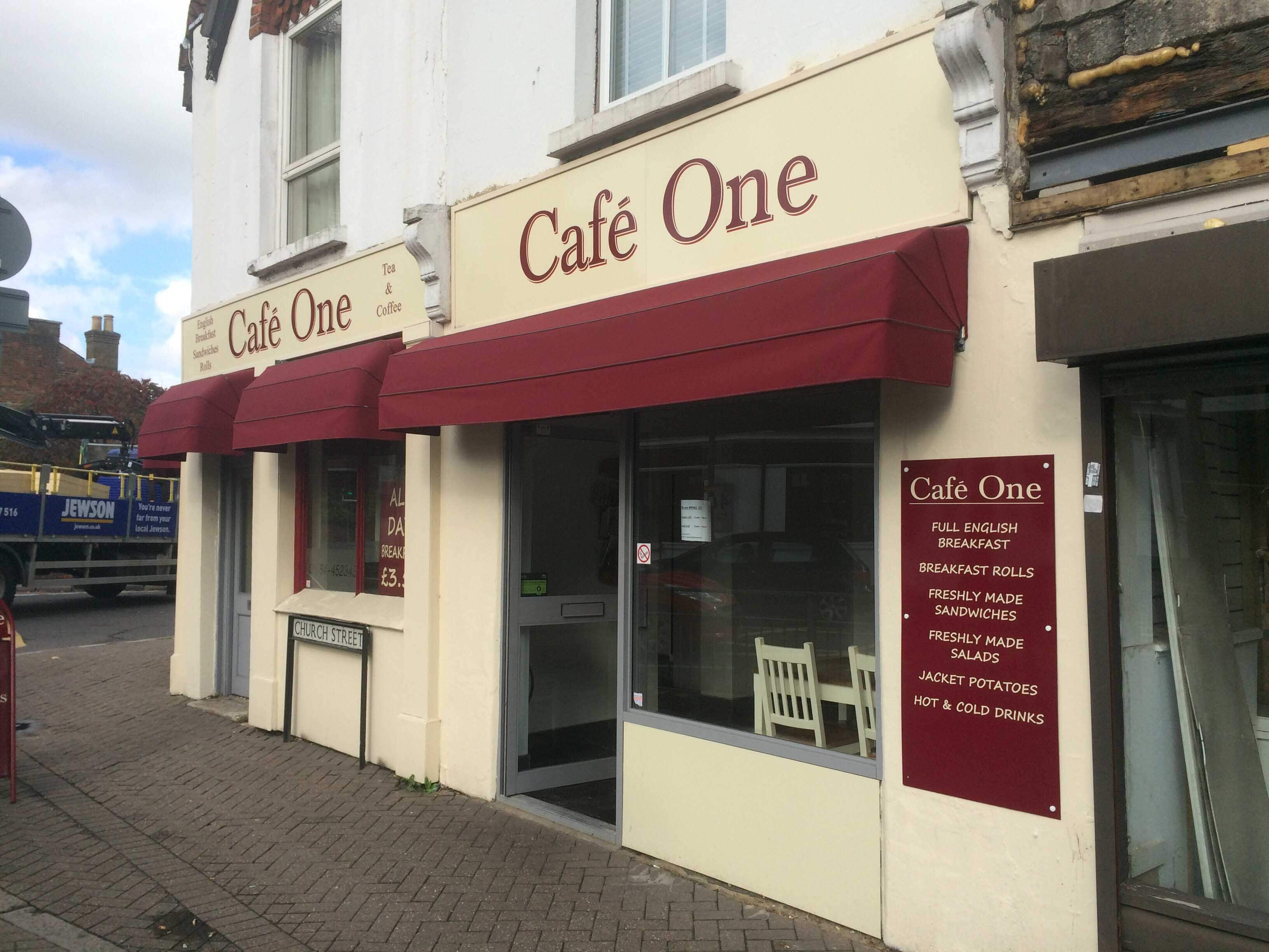 Menu of Cafe One, Staines, London