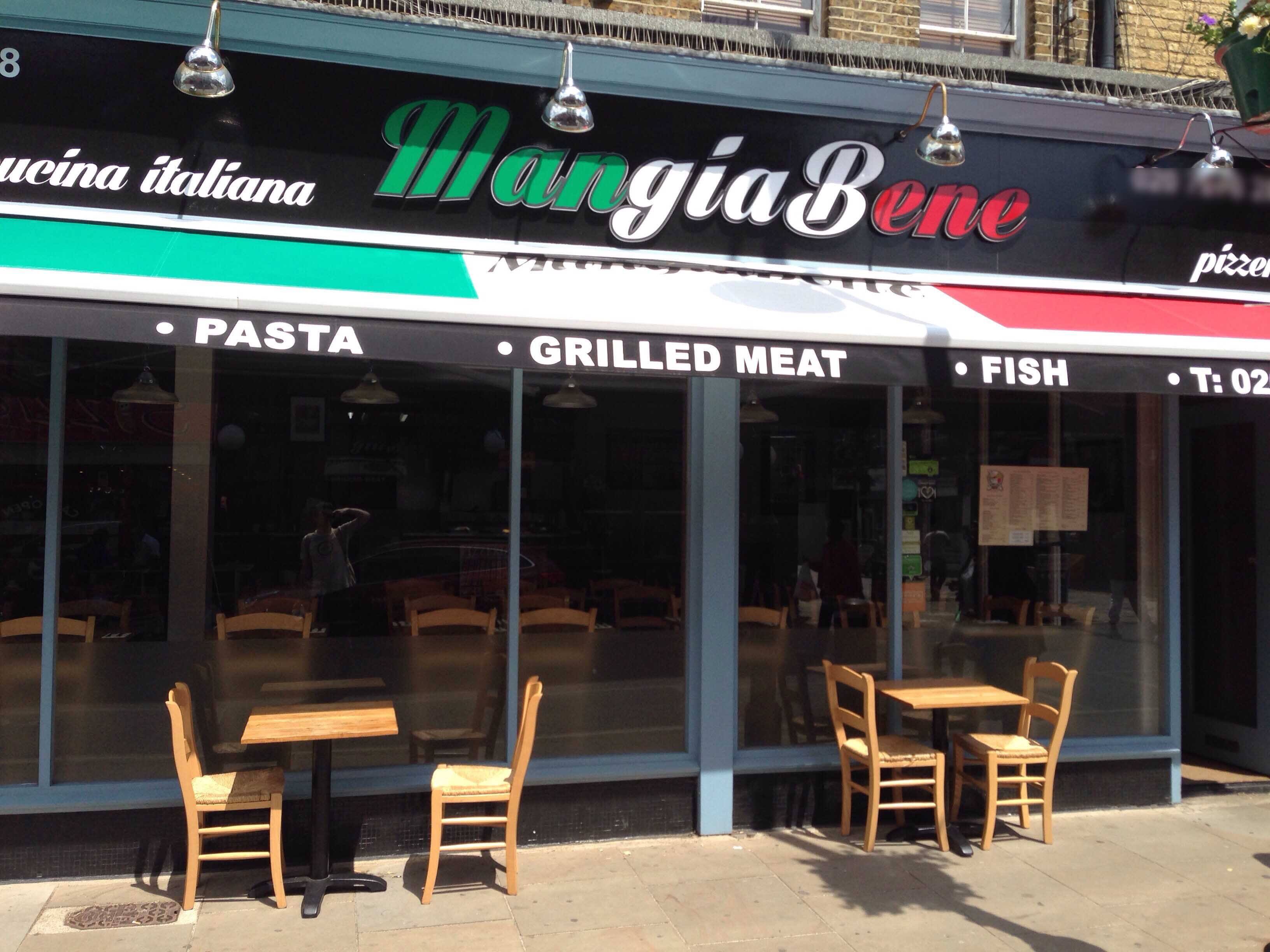 Menu of Mangia Bene, Angel, London