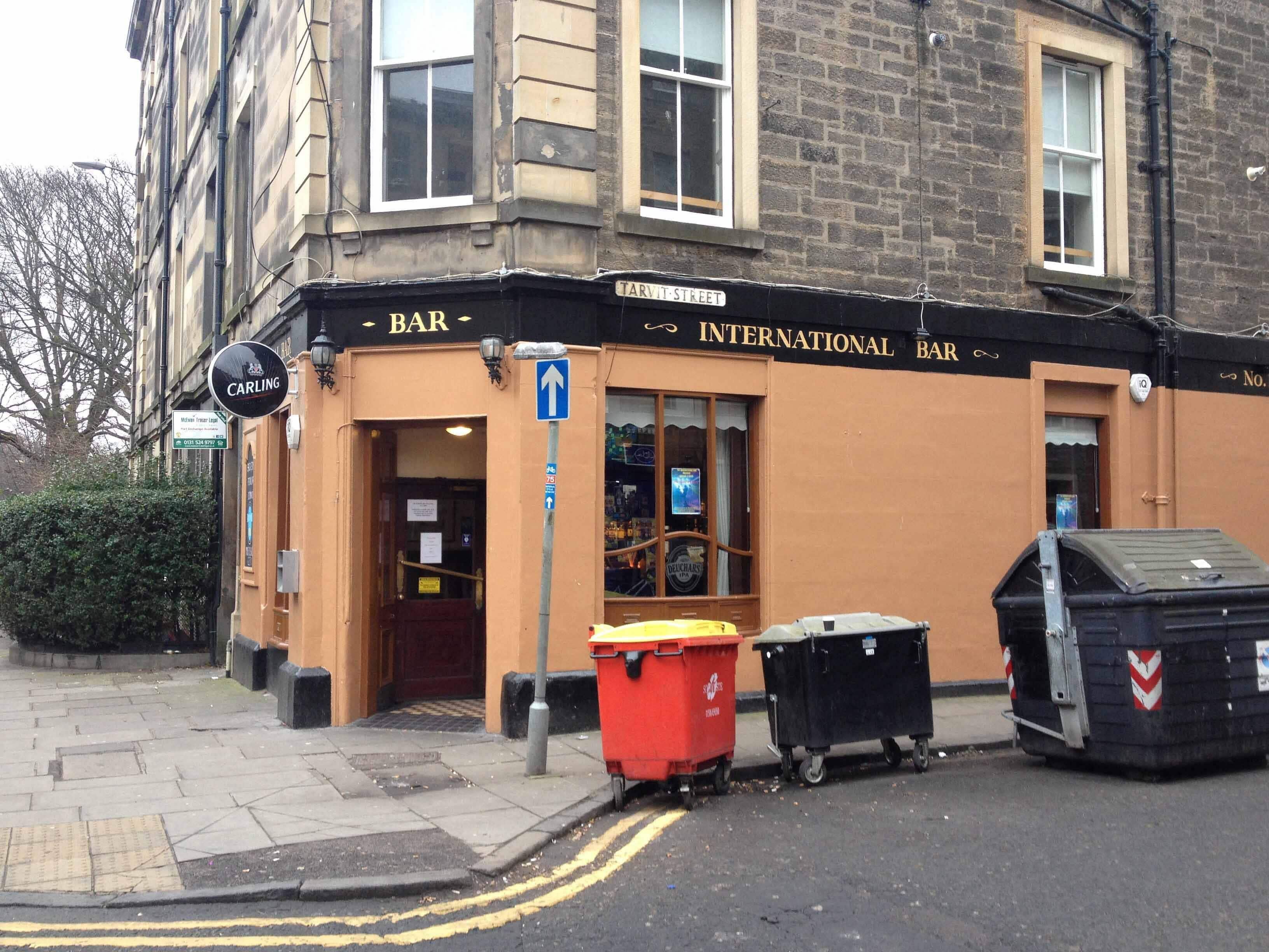 International Bar Menu, Menu For International Bar, Tollcross, Edinburgh