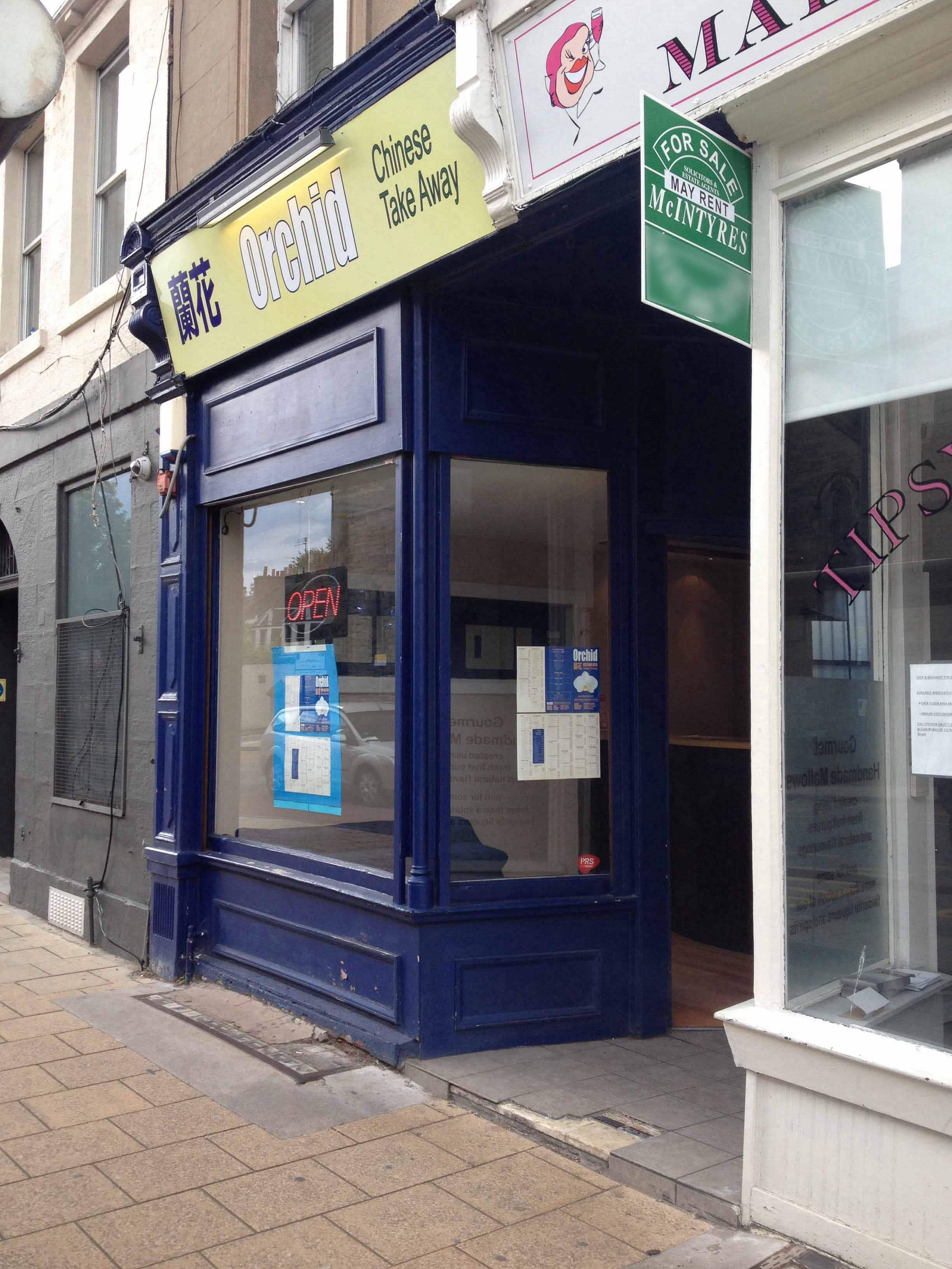 Menu of Orchid, Portobello, Edinburgh