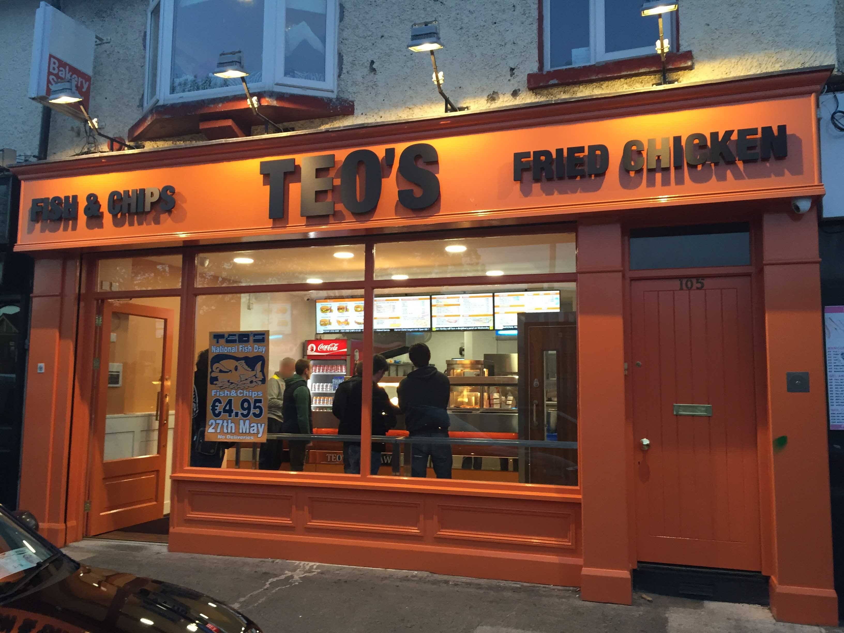 Menu of Teo's Cabra, Cabra, Dublin