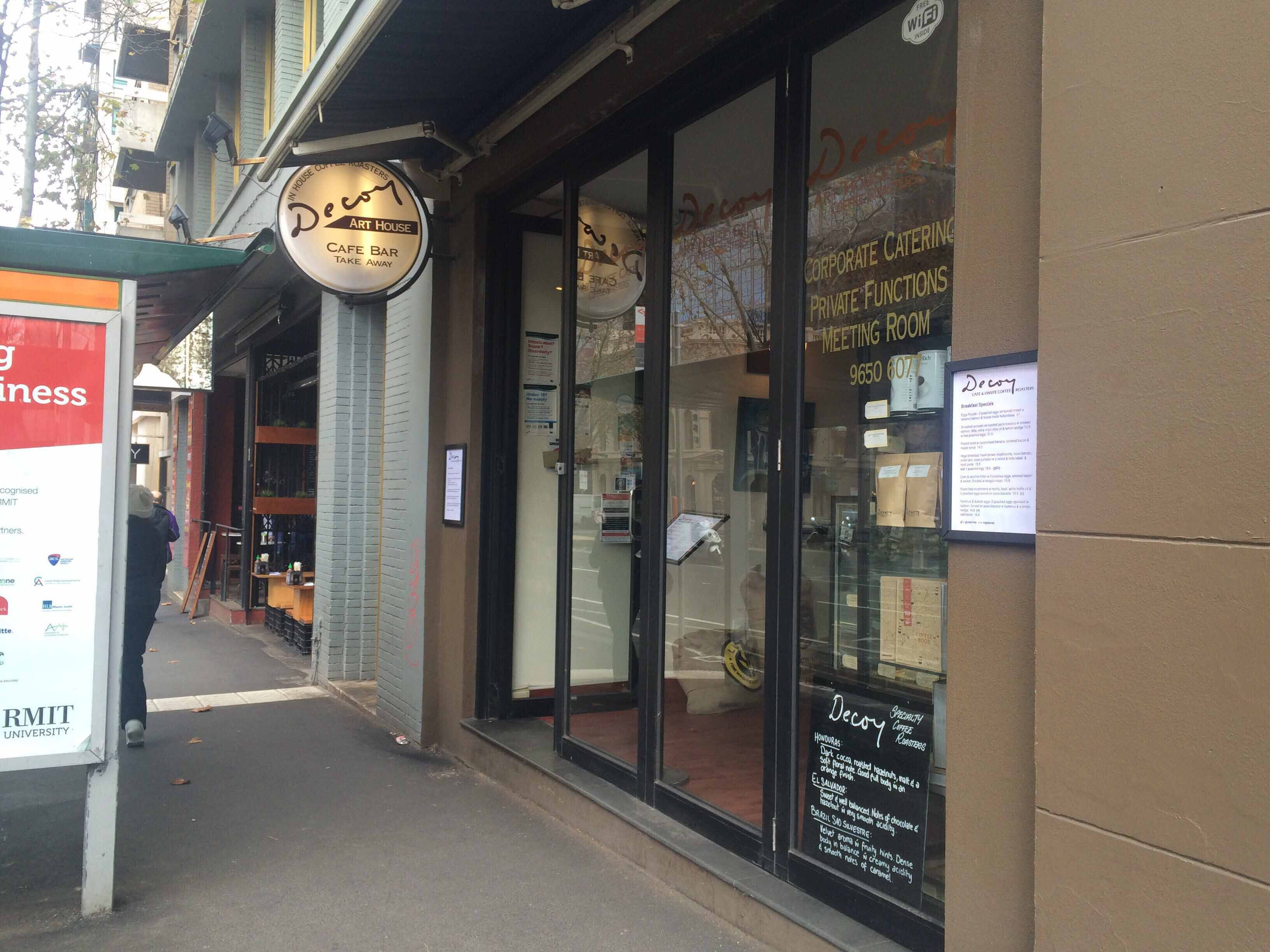 Menu of Decoy Cafe / On Site Coffee Roasters, CBD, Melbourne