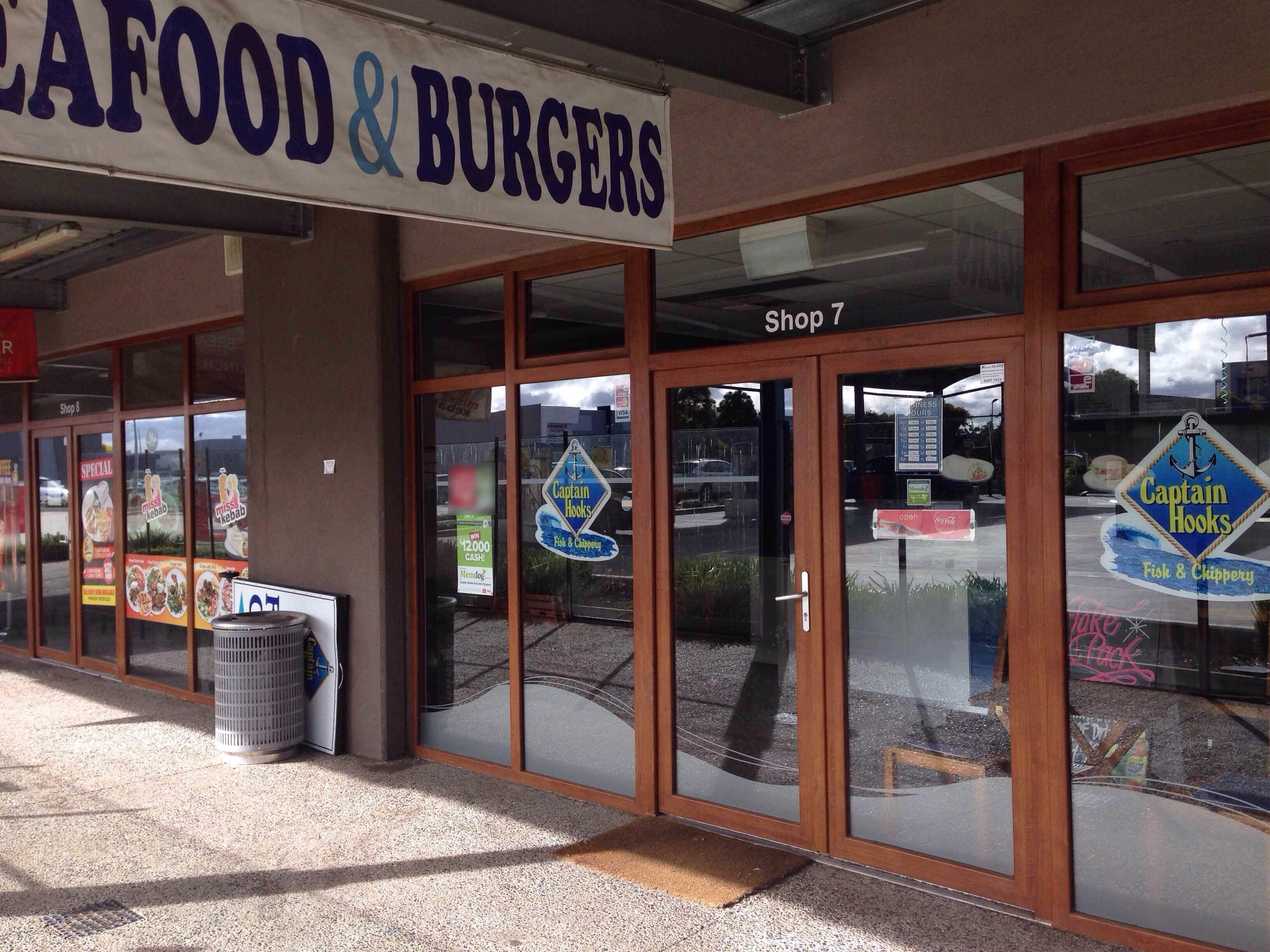 Menu of Captain Hooks Fish & Chippery, Derrimut, Melbourne