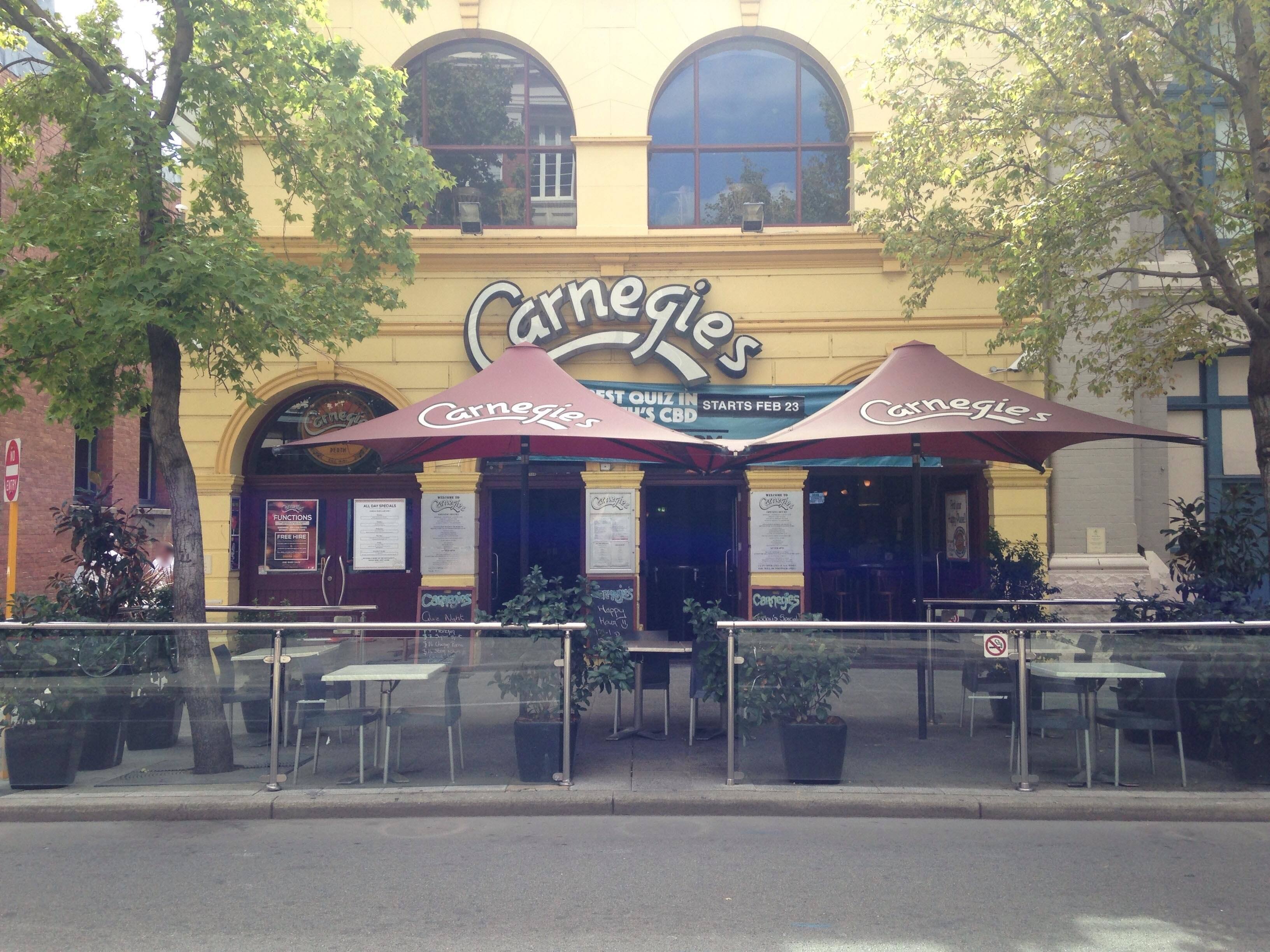 Menu of Carnegie's Bar & Restaurant, Perth CBD, Perth