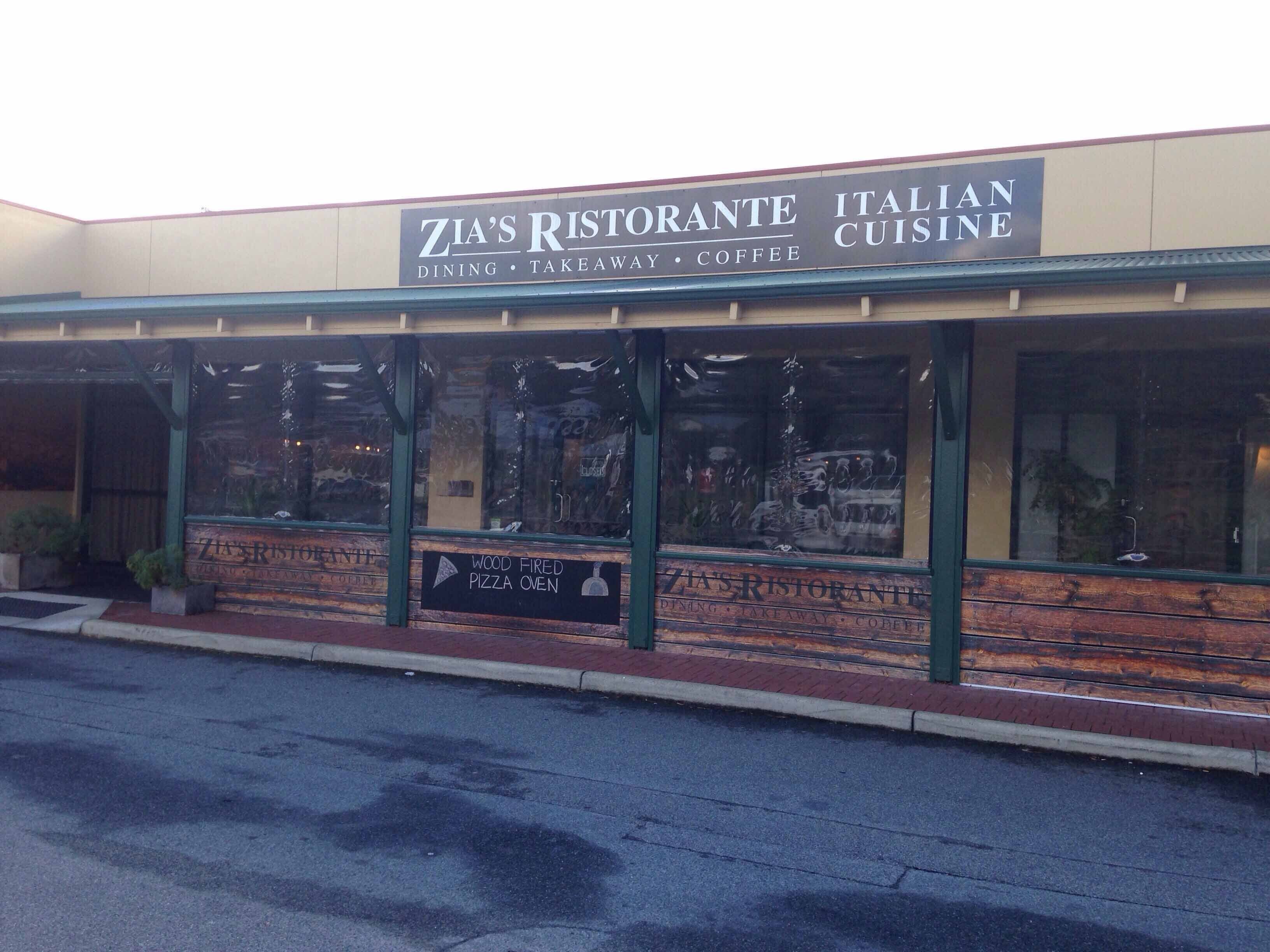 Zia's Ristorante Menu, Menu for Zia's Ristorante, Kelmscott, Perth