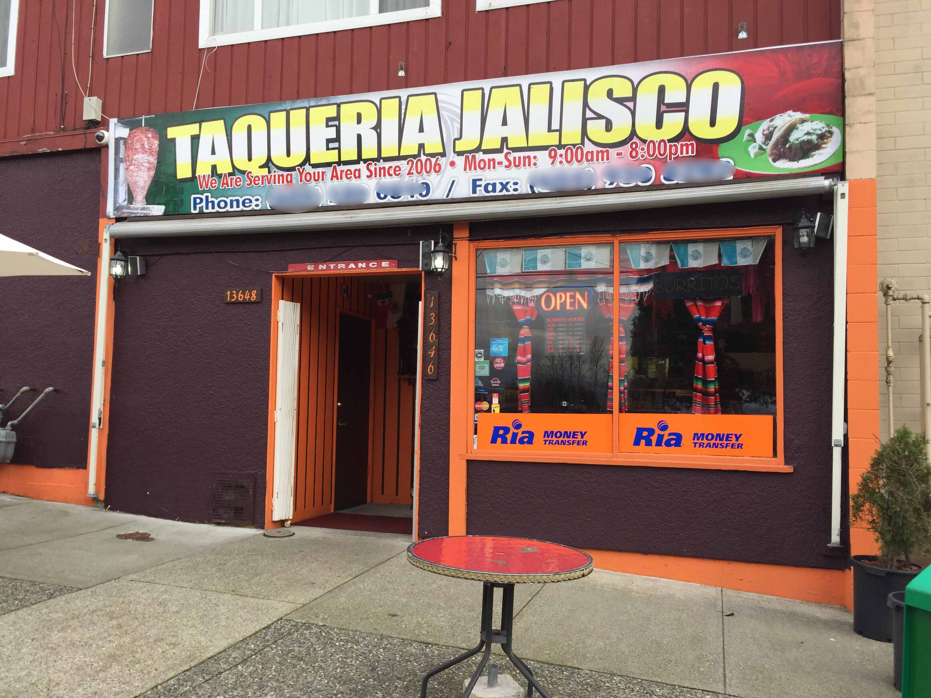 Menu of Taqueria Jalisco, Whalley, Surrey