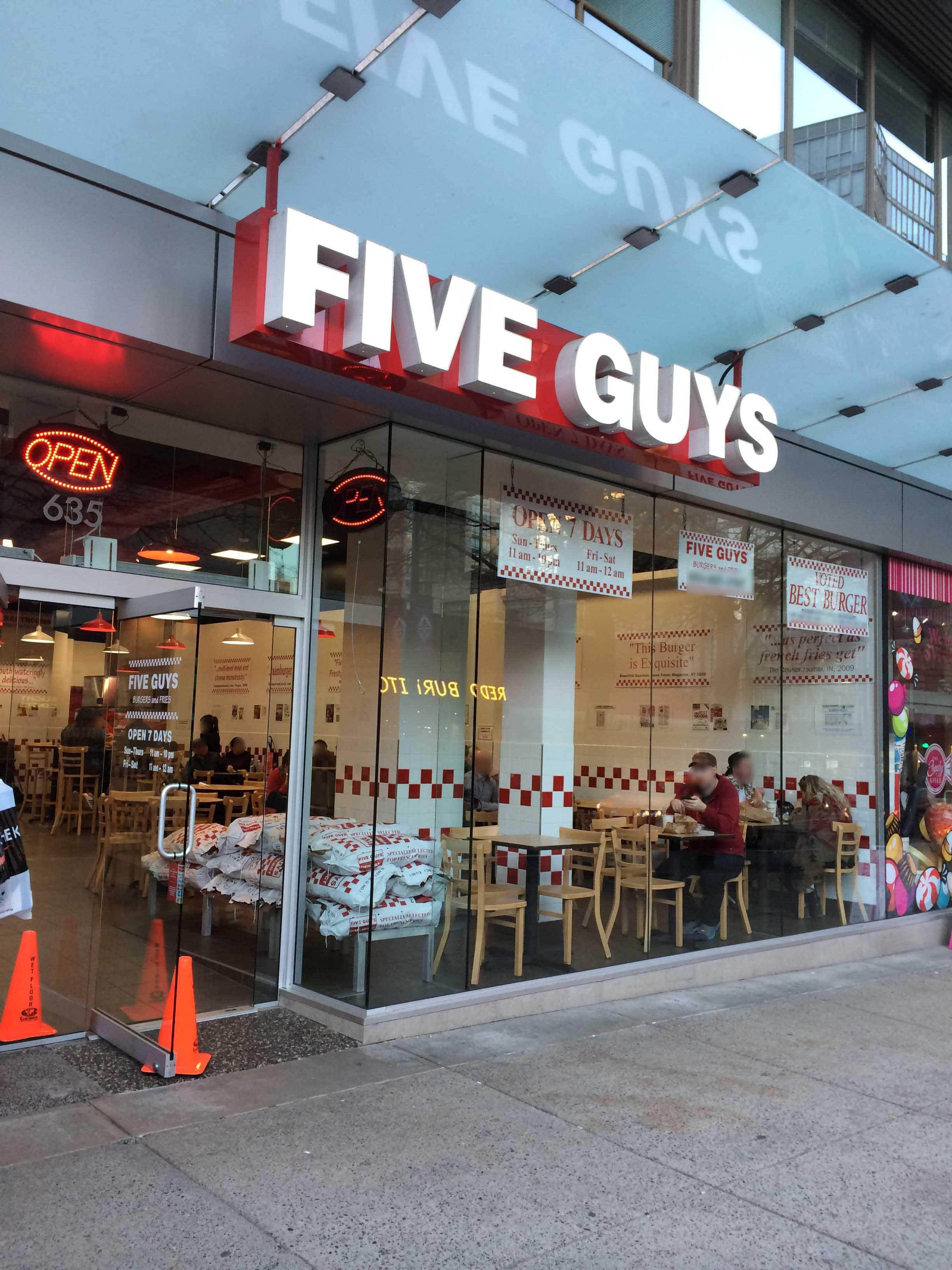 Five Guys, Downtown, Vancouver Zomato