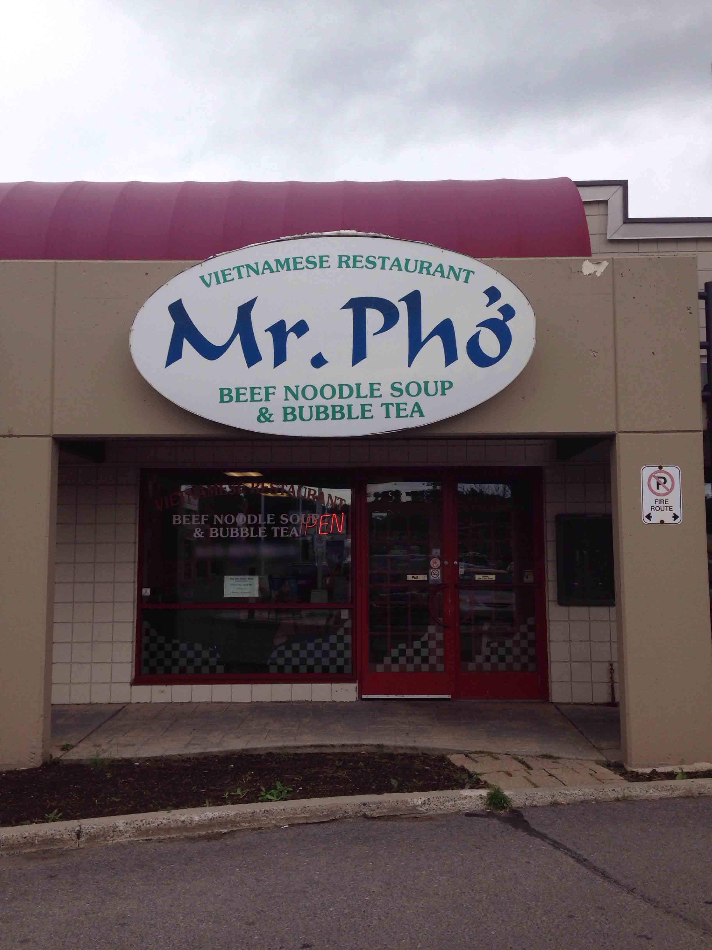 Mr. Pho Menu, Menu for Mr. Pho, Bells Corners, Ottawa