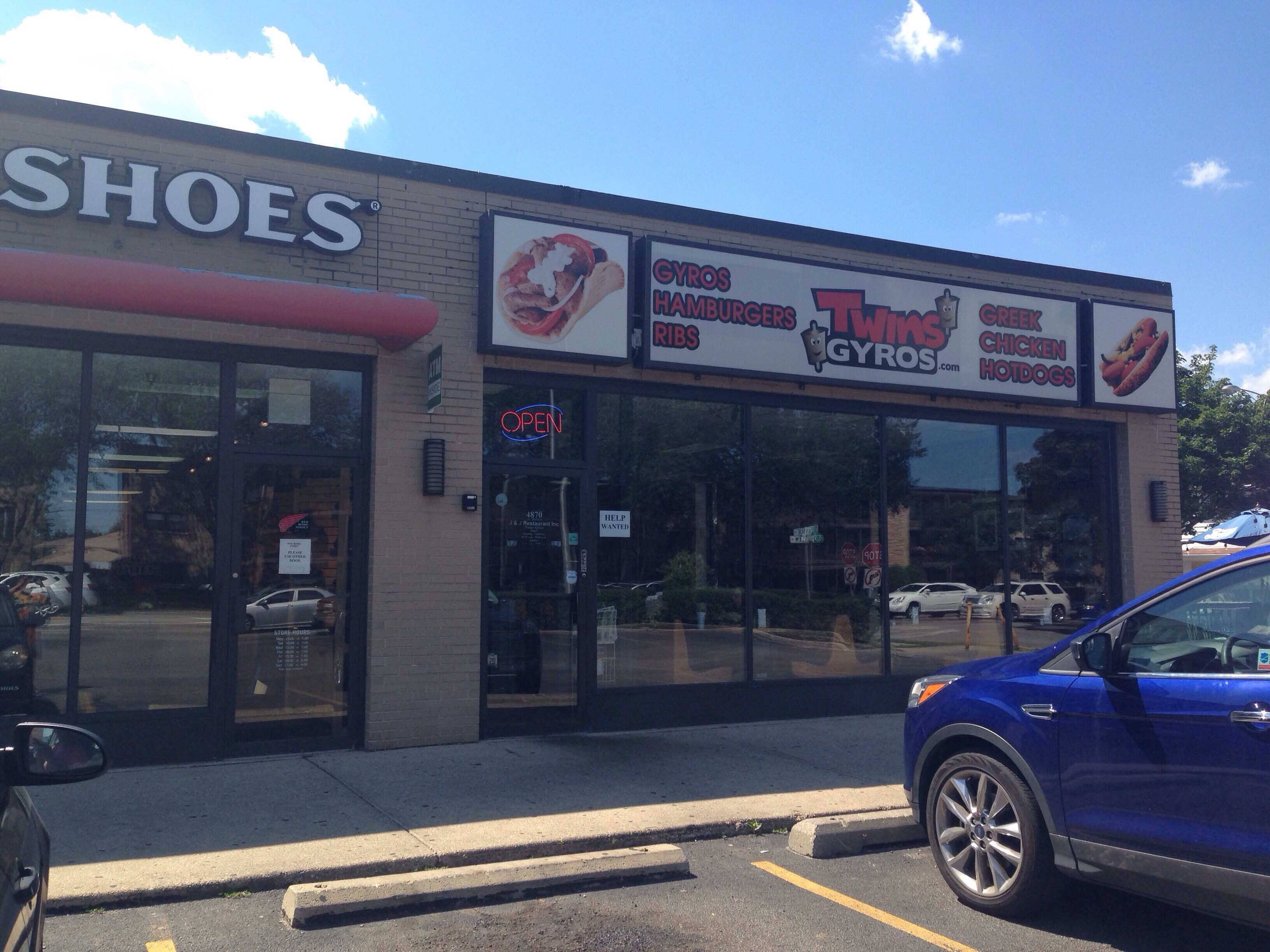 Menu of Twins Gyros, Harwood Heights, Chicago