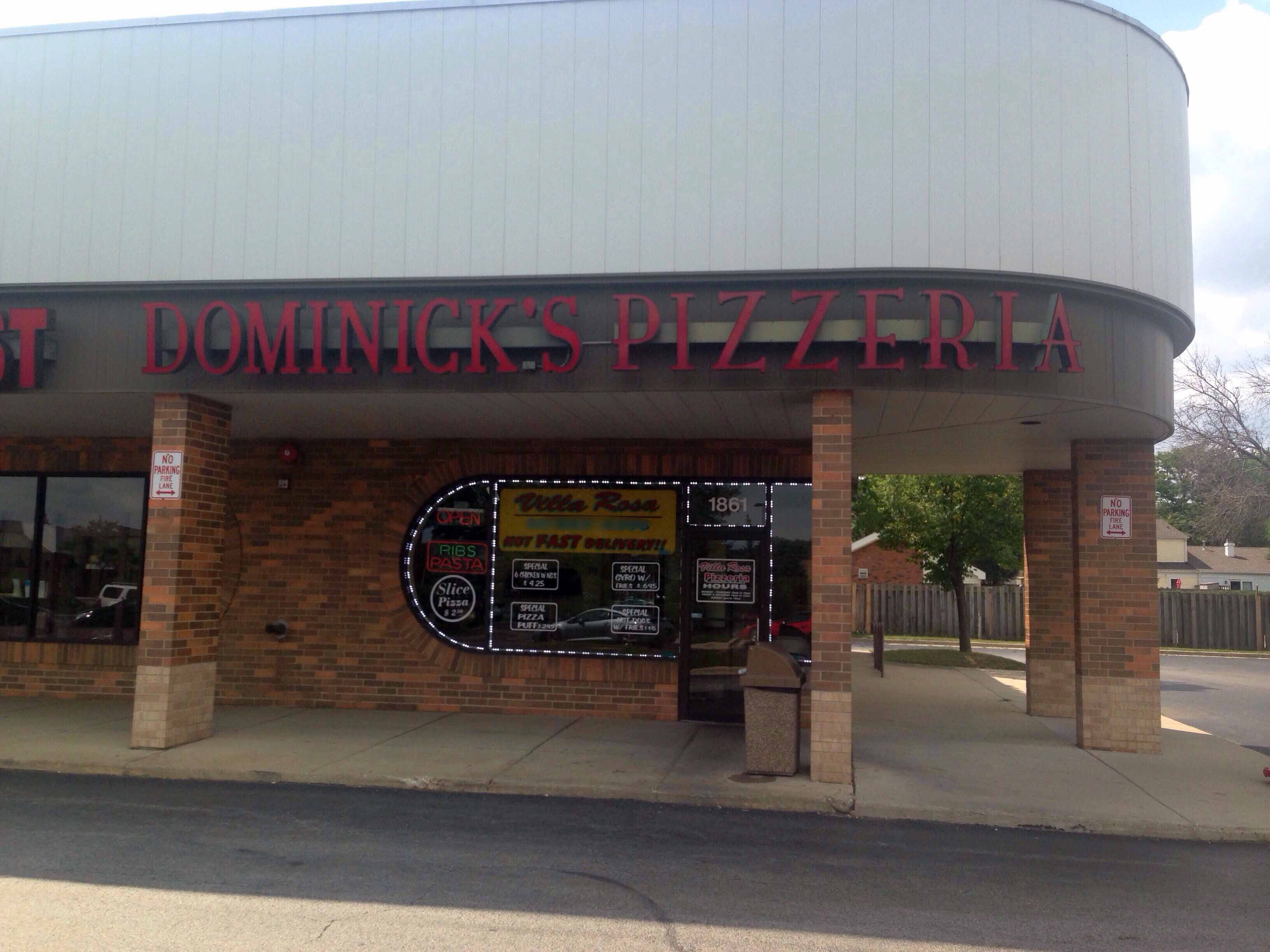 Menu of Dominick's Villa Rose Pizzeria, Schaumburg, Chicago