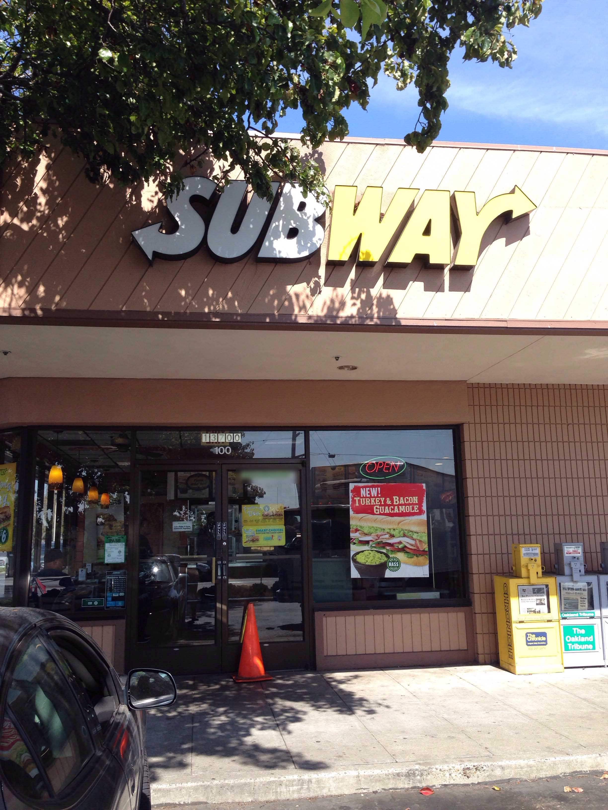 Menu of Subway, San Leandro, San Leandro