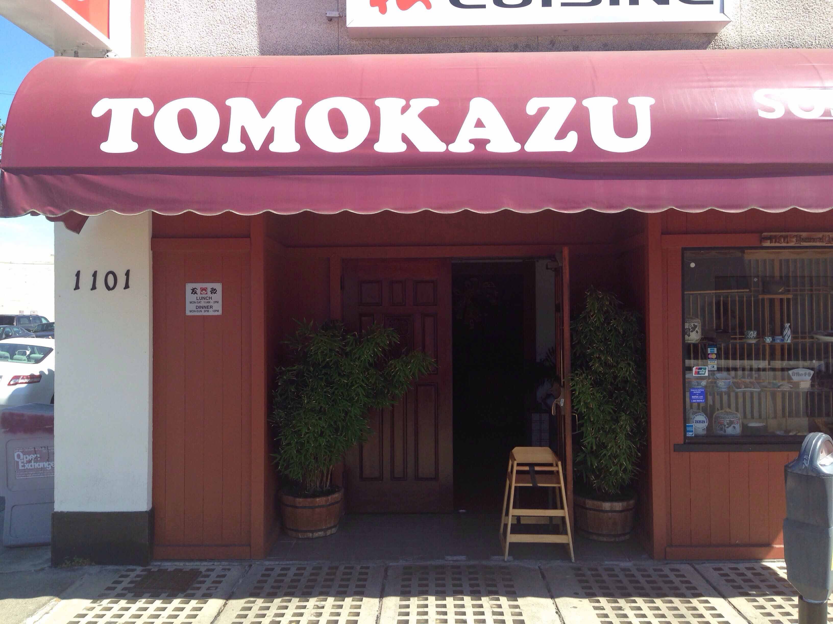 Menu of Tomokazu, Burlingame, Burlingame