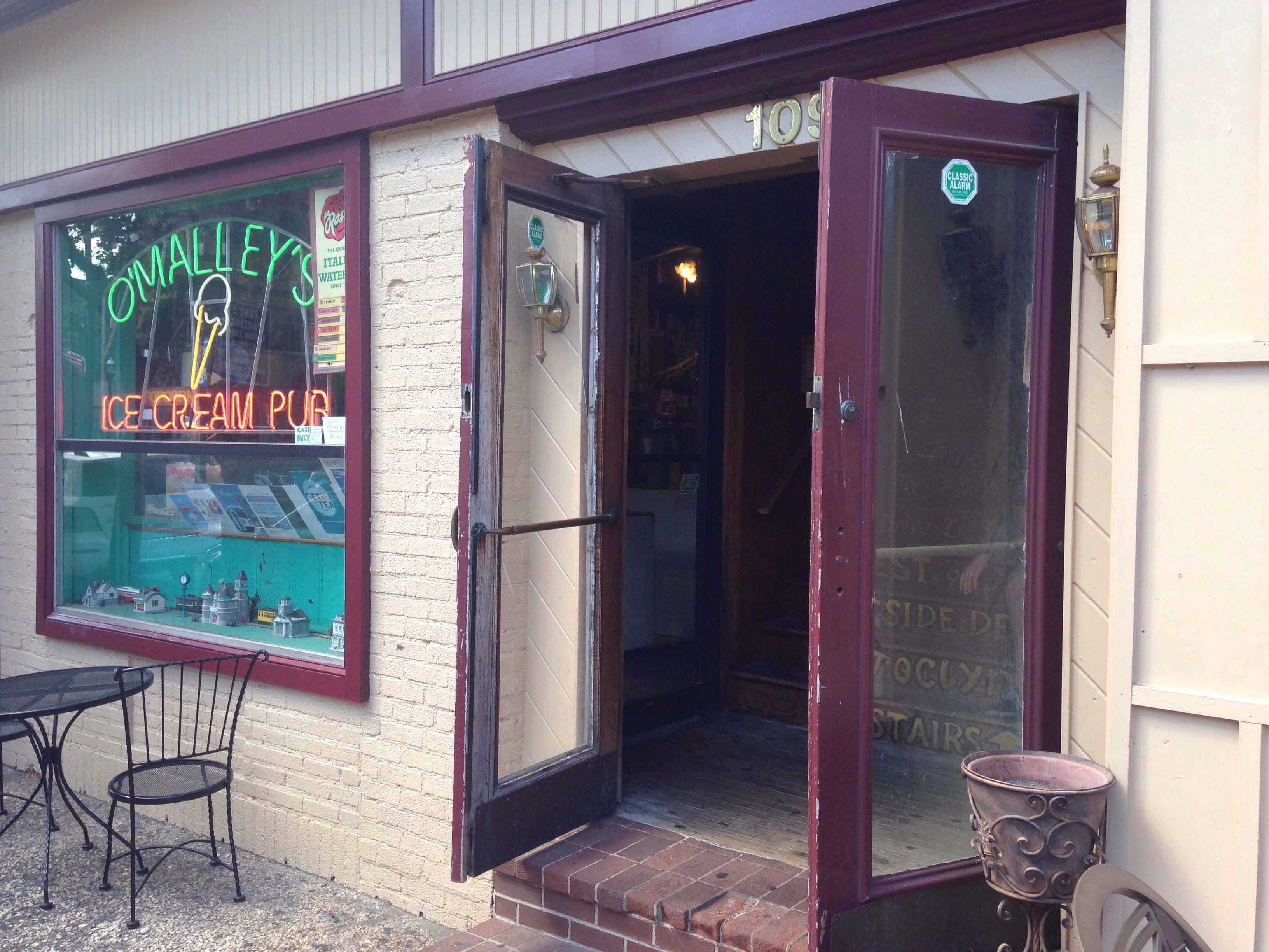 Menu of O'Malley's Ice Cream Pub, Media, Delaware County