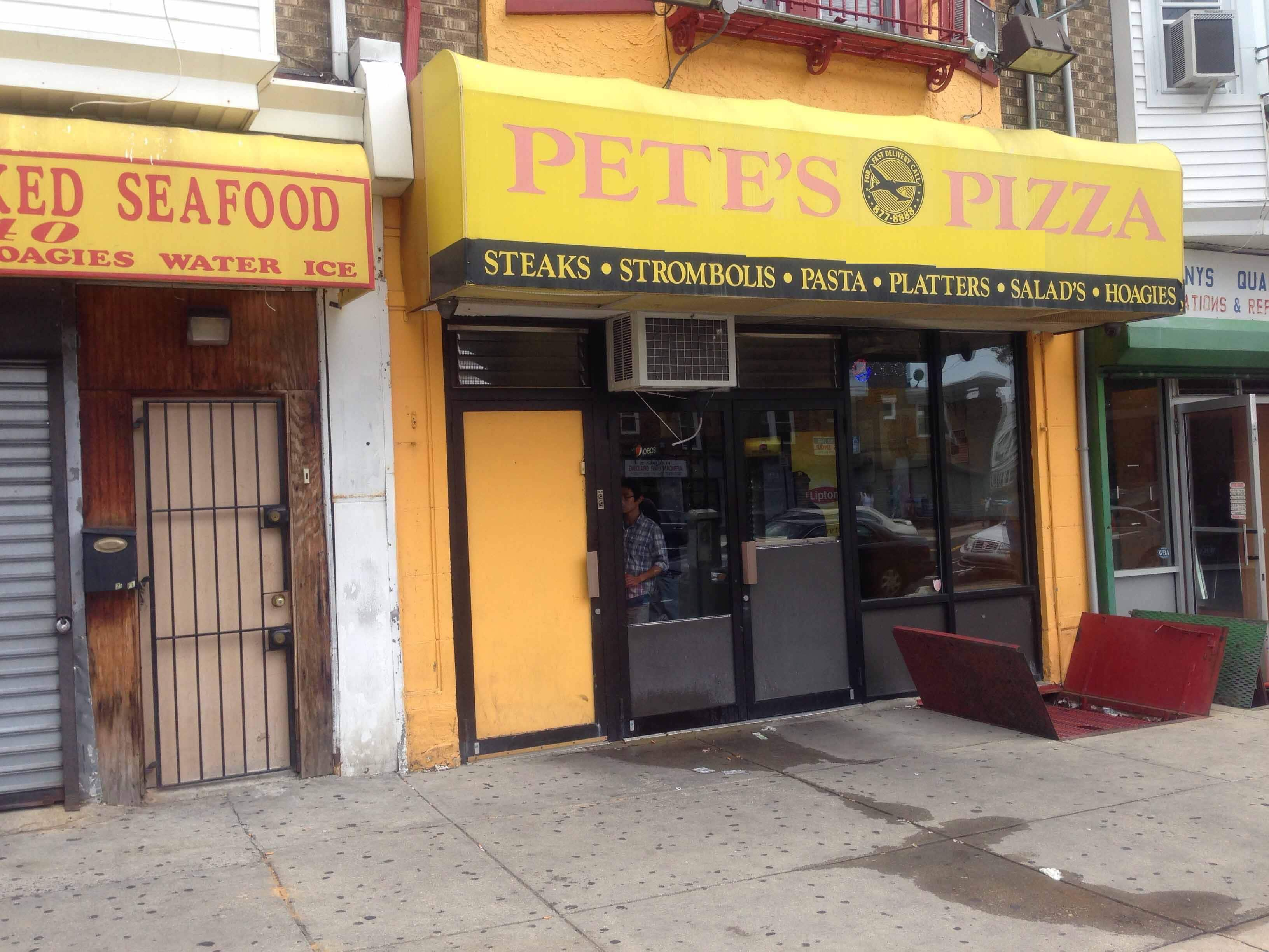 Menu of Pete's Pizza, Wynnefield, Philadelphia