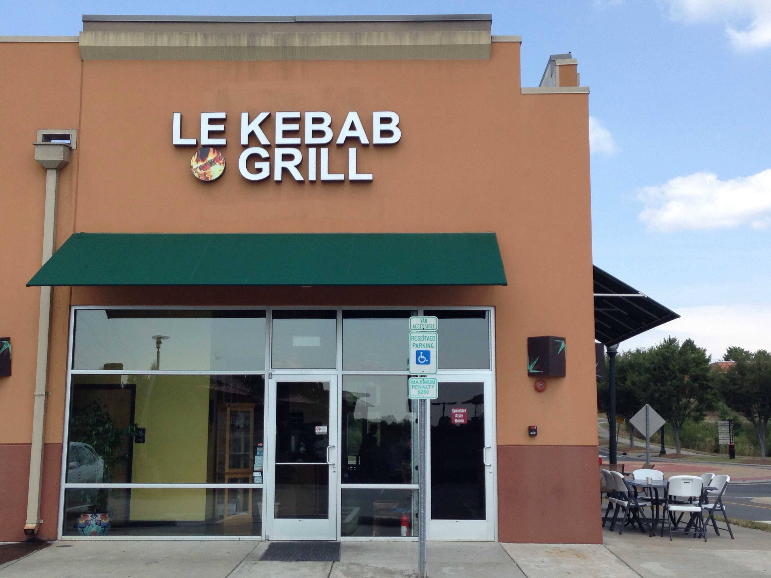 Menu of Le Kebab Mediterranean Grill, University City, Charlotte