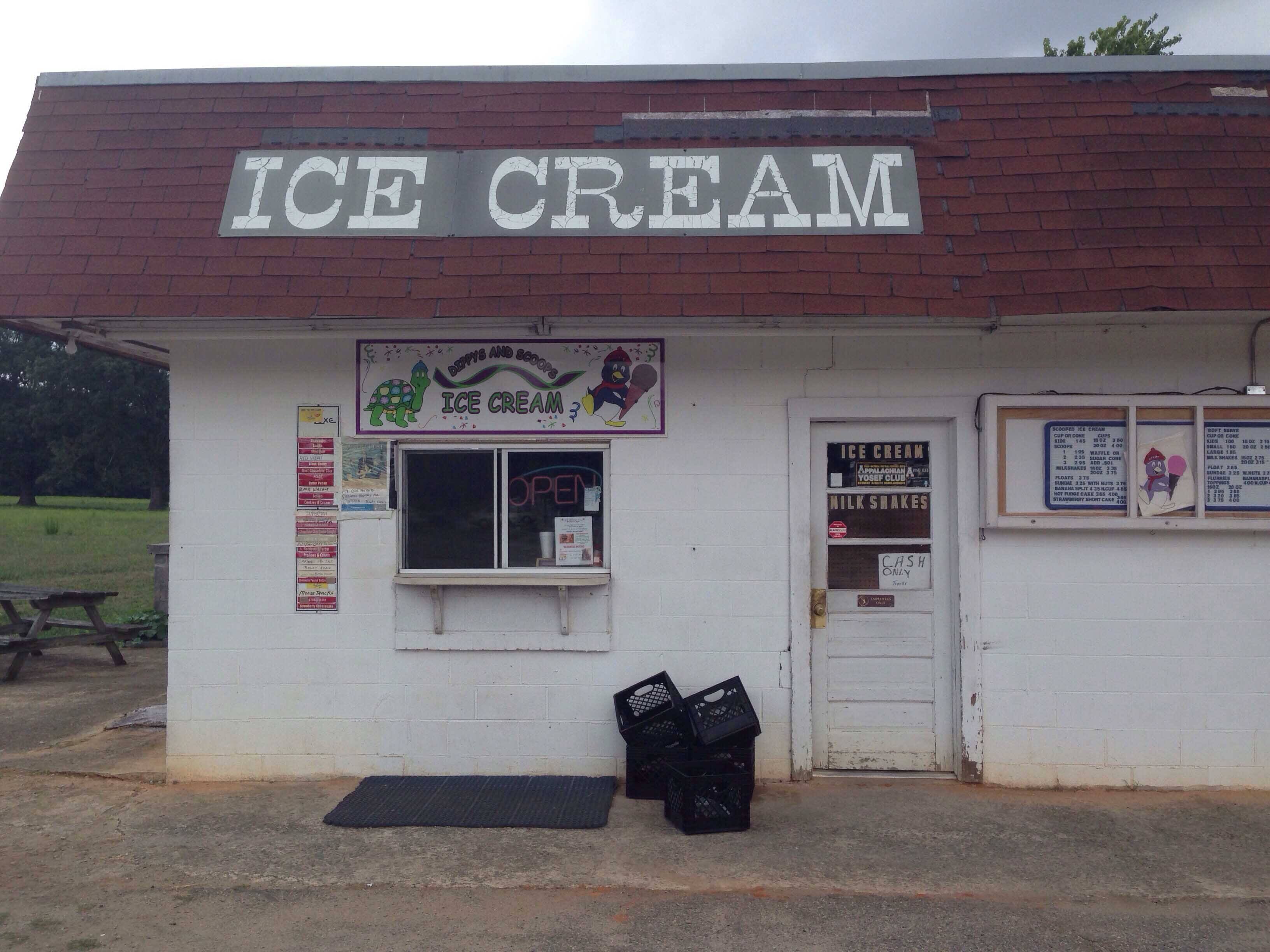 Dippys and Scoops Ice Cream Menu