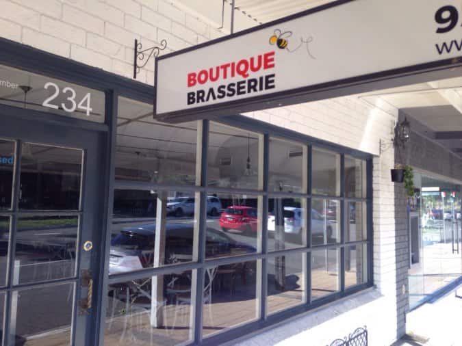 Boutique B Brasserie Menu, Menu for Boutique B Brasserie, Sylvania