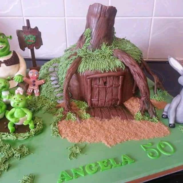 Let's get ogre it! I just made a super easy Shrek-inspired cake at hom... |  TikTok